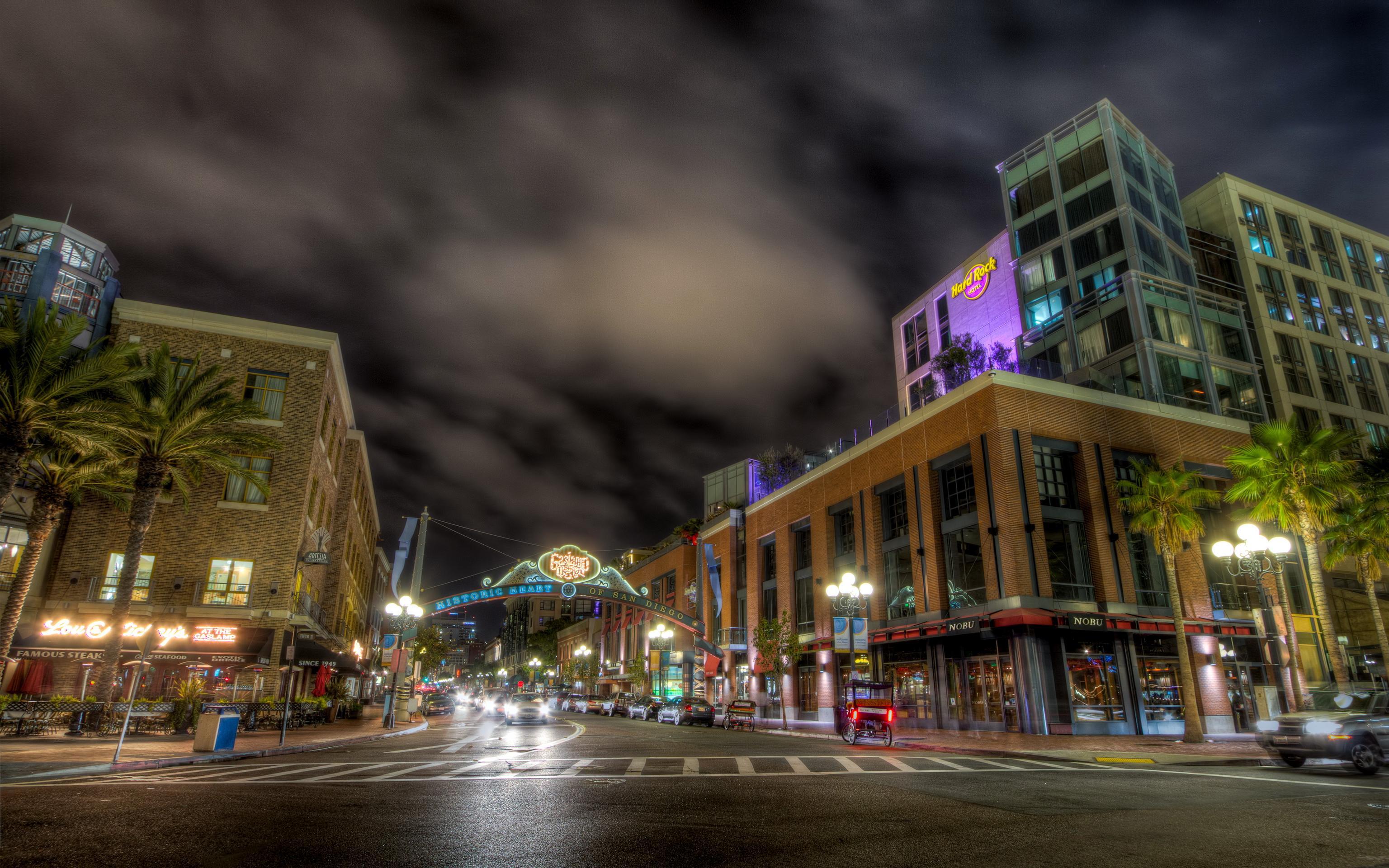 Picture San Diego California USA HDR Sky Roads Night 3072x1920