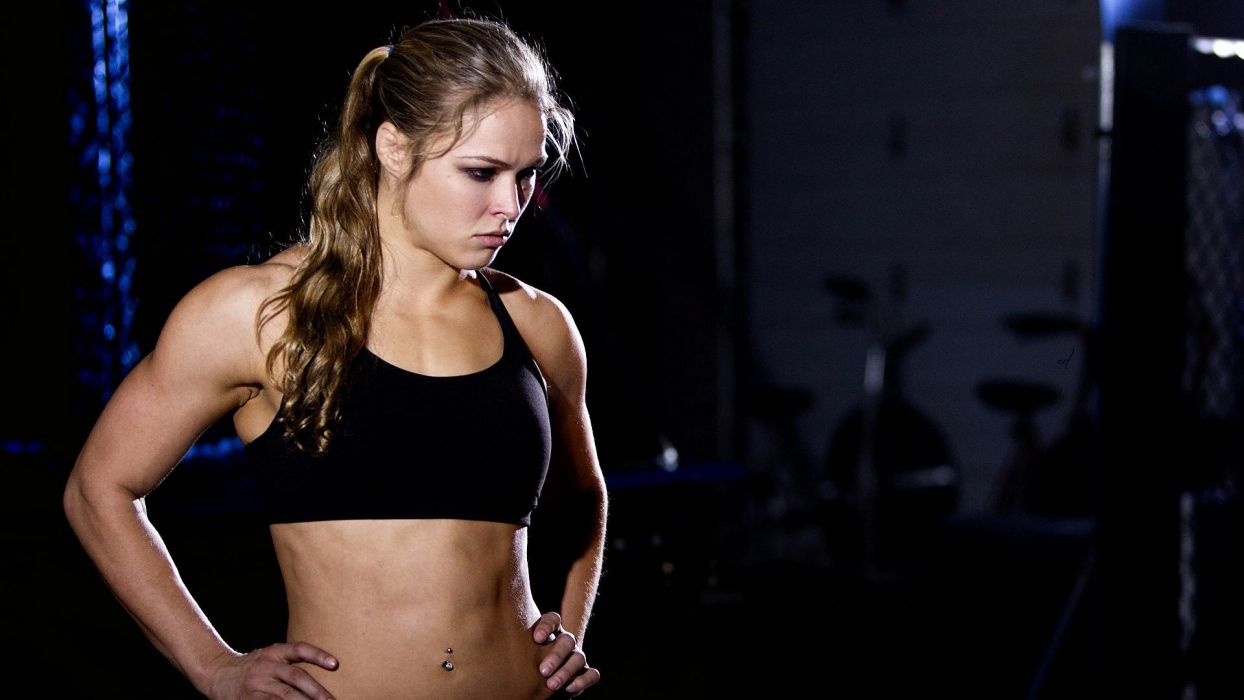 SPORTS Rousey fighter champion mma ufc girl blonde piercing navel wallpaperx1080