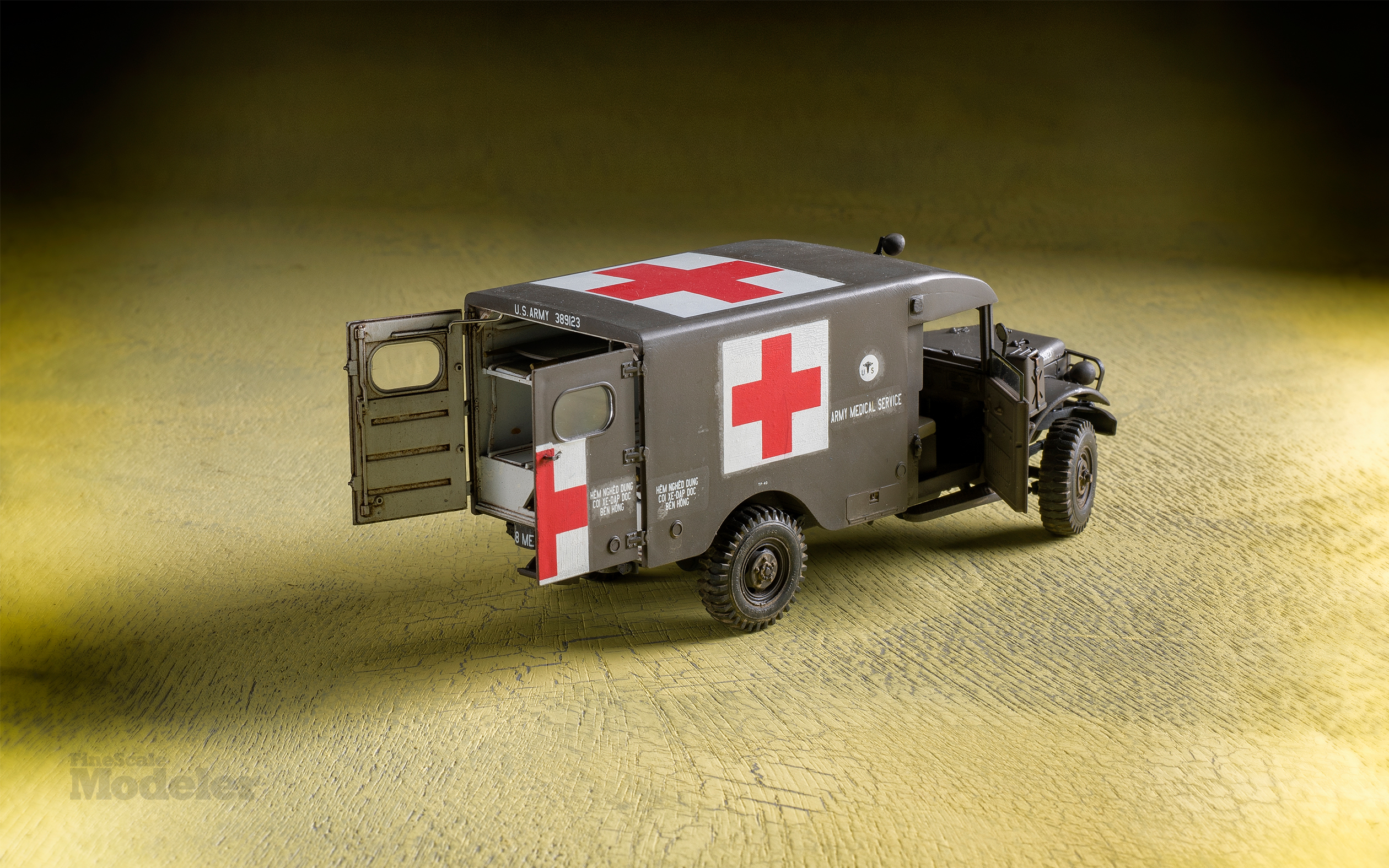 Free Wallpaper Of Roden's M43 3 4 Ton Ambulance. FineScale Modeler Magazine