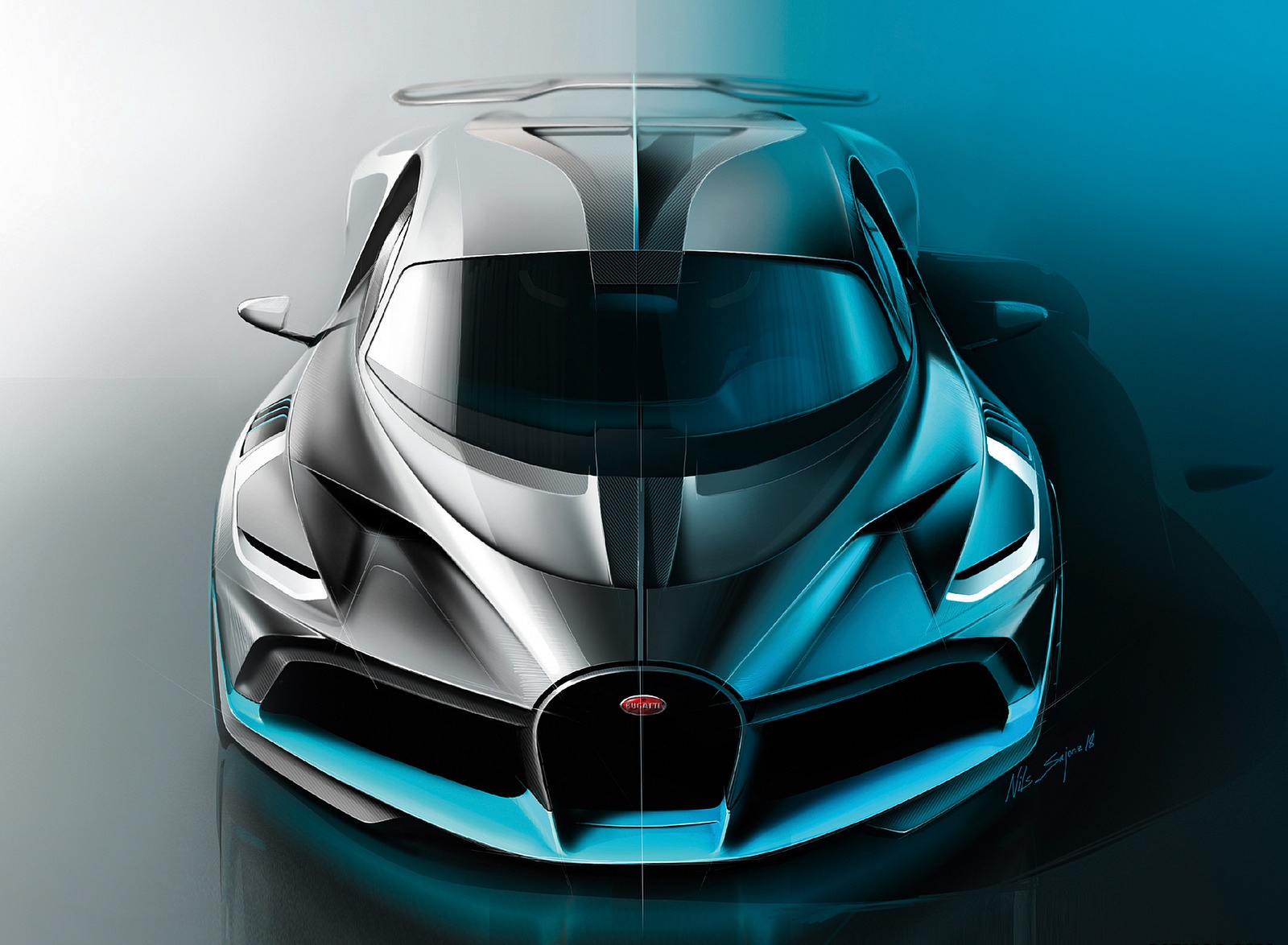 Bugatti Divo Design Sketch Wallpaper (48)