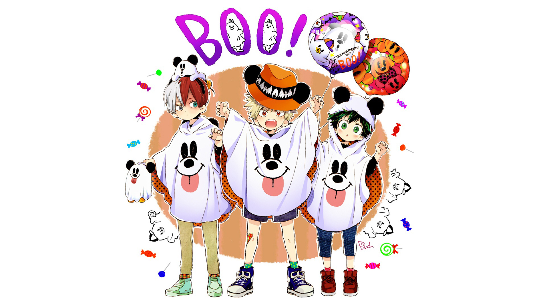 Izuku Midoriya Katsuki Bakugou Shoto Todoroki HD My Hero Academia Wallpaper