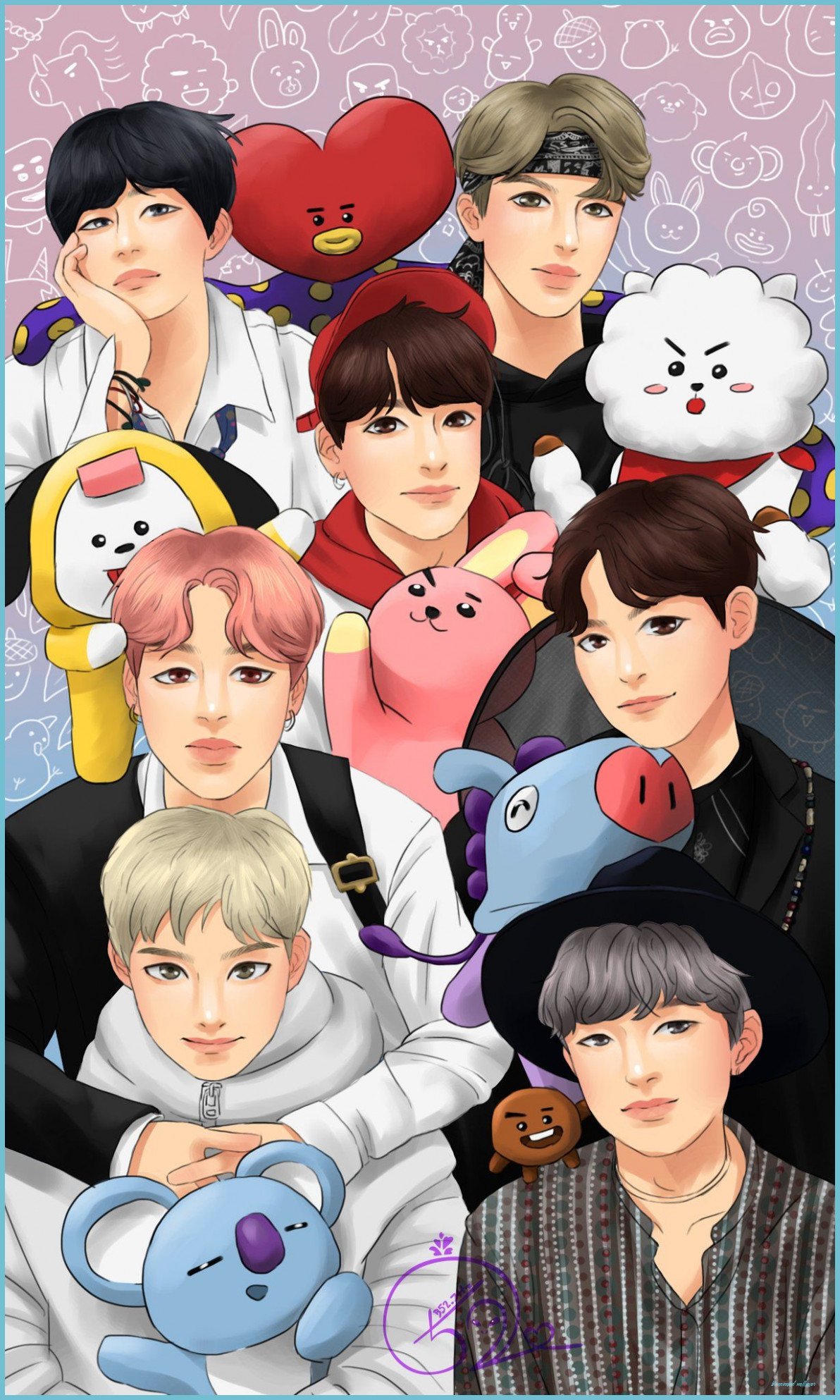 Bts Animated Wallpaper Free Bts Animated Background