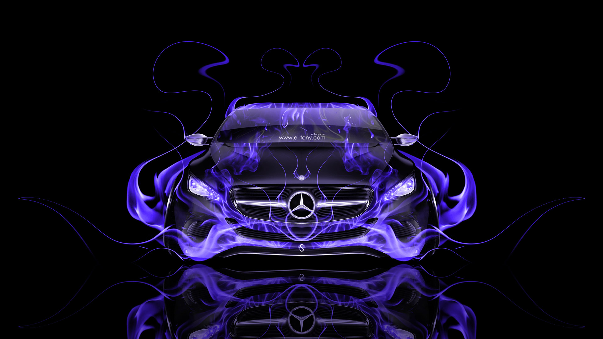 Mercedes Benz F800 Front Fire Abstract Car 2014 El Tony