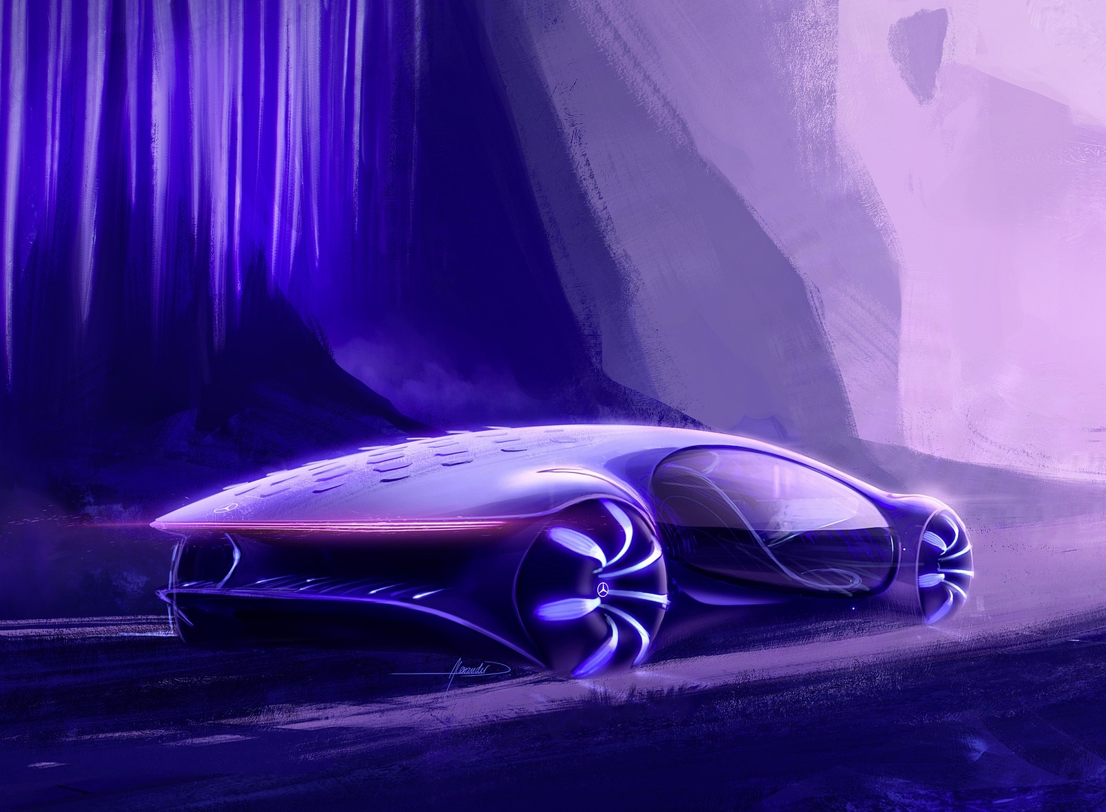 Mercedes Benz VISION AVTR Concept Design Sketch Wallpaper (54)