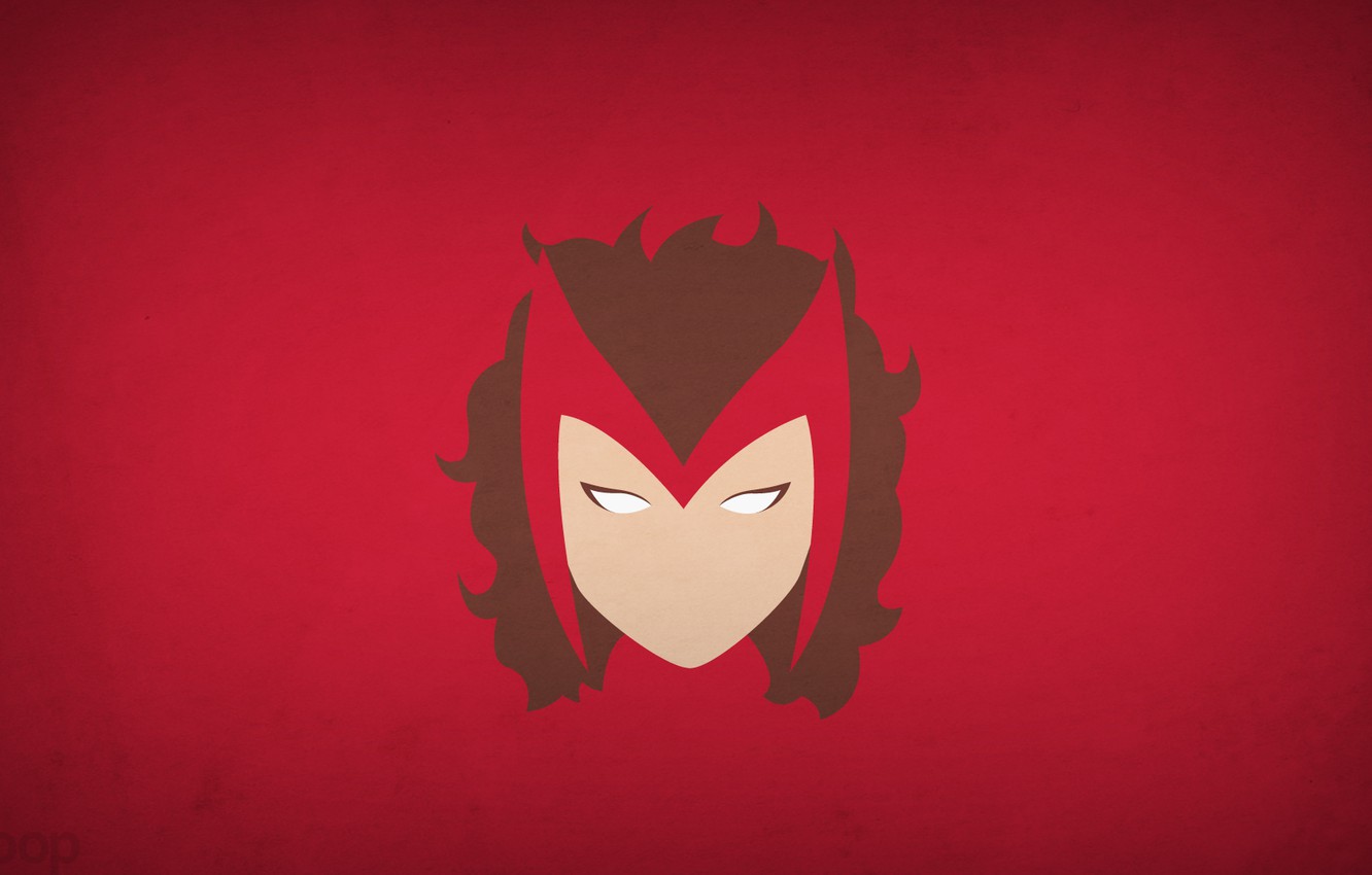Wallpaper minimalism, Marvel Comics, blo0p, Scarlet Witch, Scarlet Witch image for desktop, section минимализм