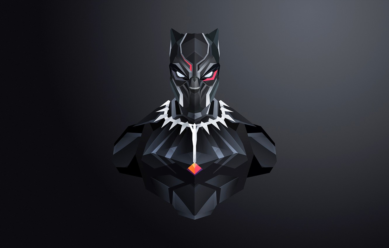 Wallpaper mask, art, costume, black background, comic, MARVEL, Black Panther, Black Panther image for desktop, section минимализм