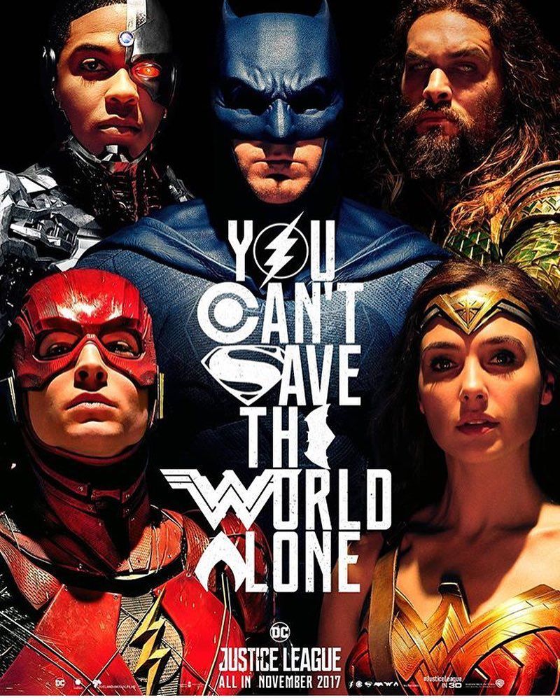 You can't save the world alone. Here's the new Justice League poster. Are you excited for. Justice league trailer, Justice league Justice league full movie