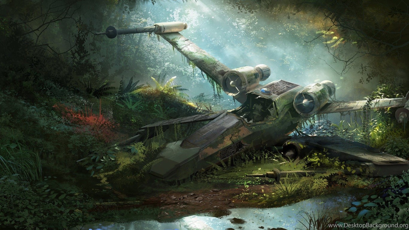 Abandoned X Wing, Wallpaper Desktop Background