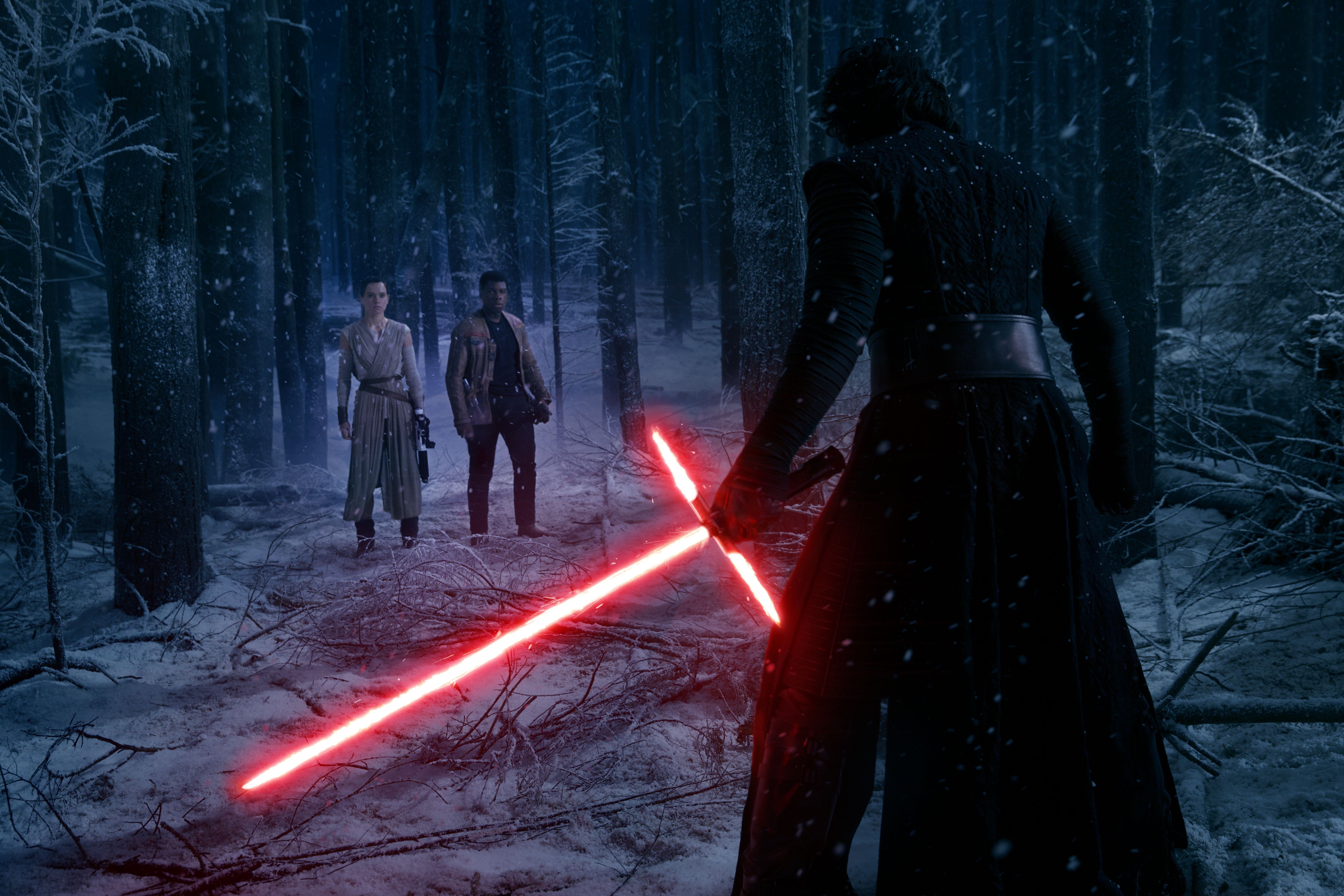 Star Wars: Episode VII The Force Awakens, Rey, Lightsaber, Kylo Ren Wallpaper HD / Desktop and Mobile Background