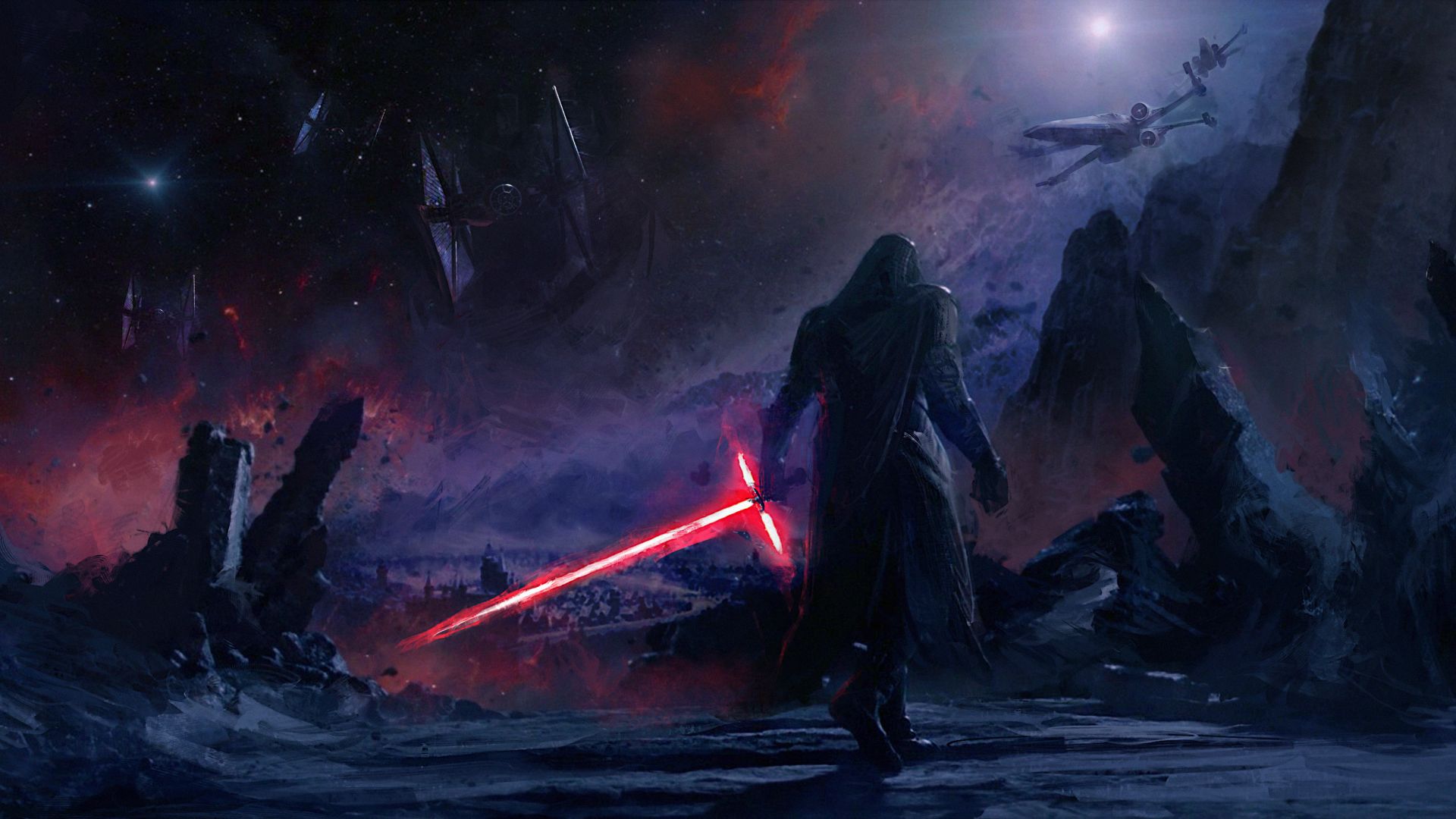 Desktop Wallpaper Kylo Ren, Villain, Star Wars, Artwork, 4k, HD Image, Picture, Background, 5eeb9f