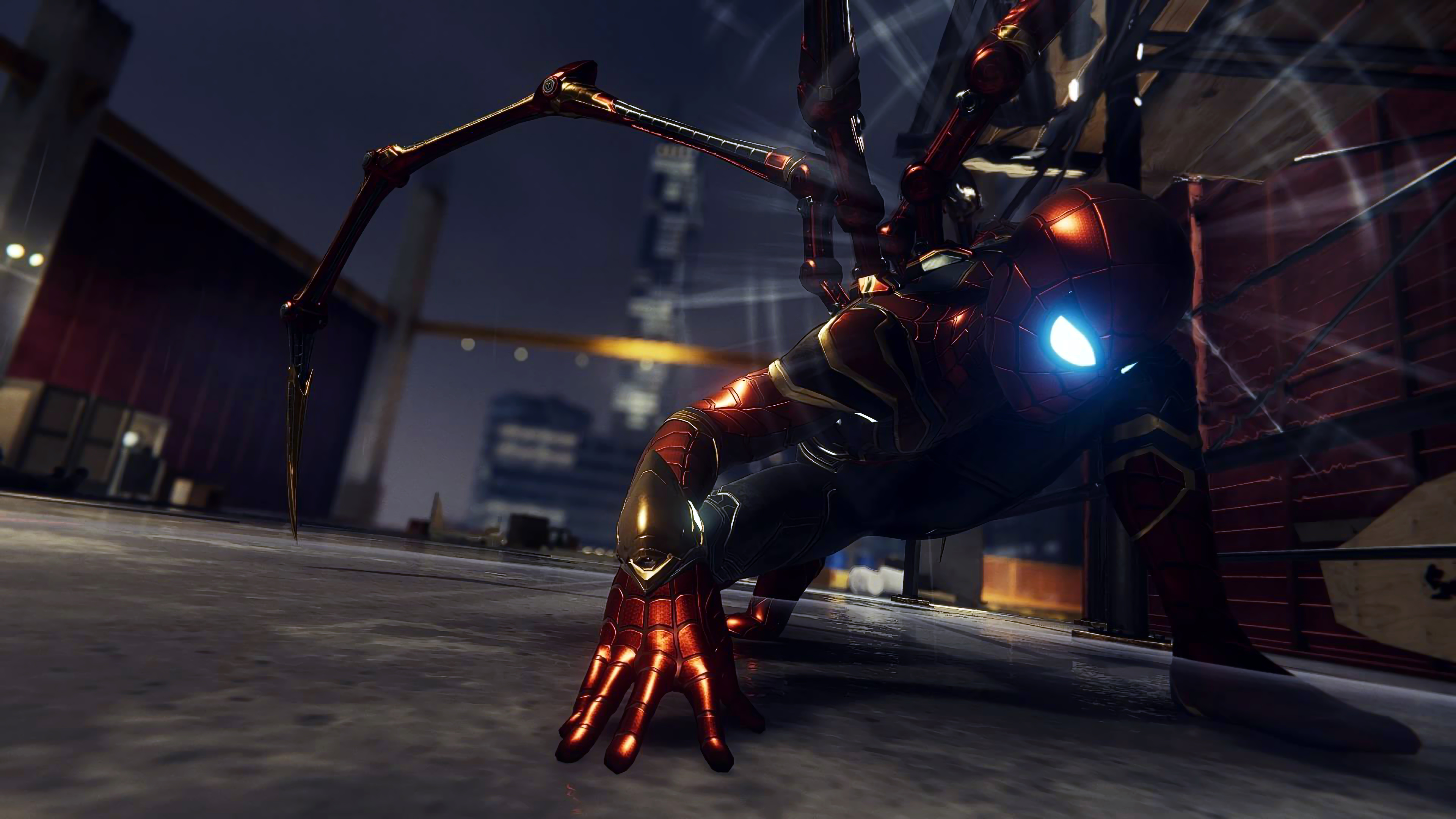 Spider Man PS4 Iron Spider Suit 4K
