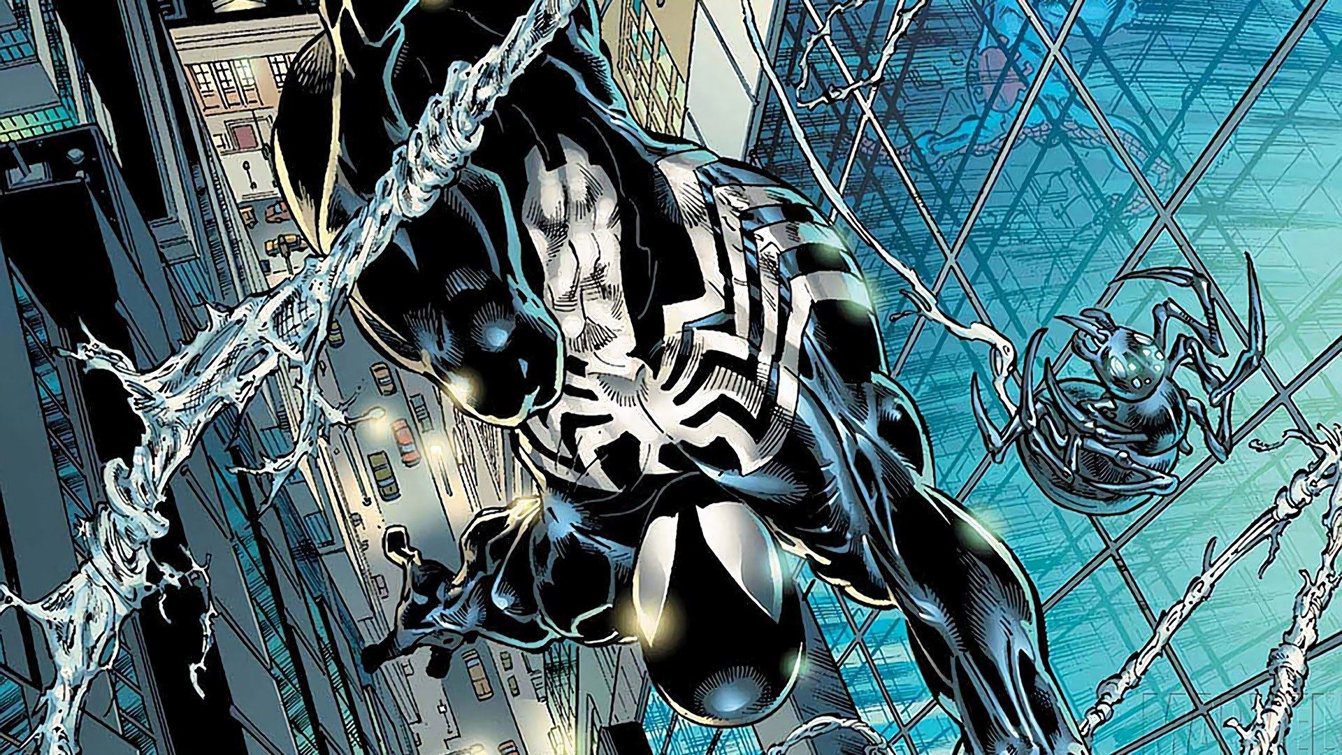 Black Suit Spiderman HD Wallpaper