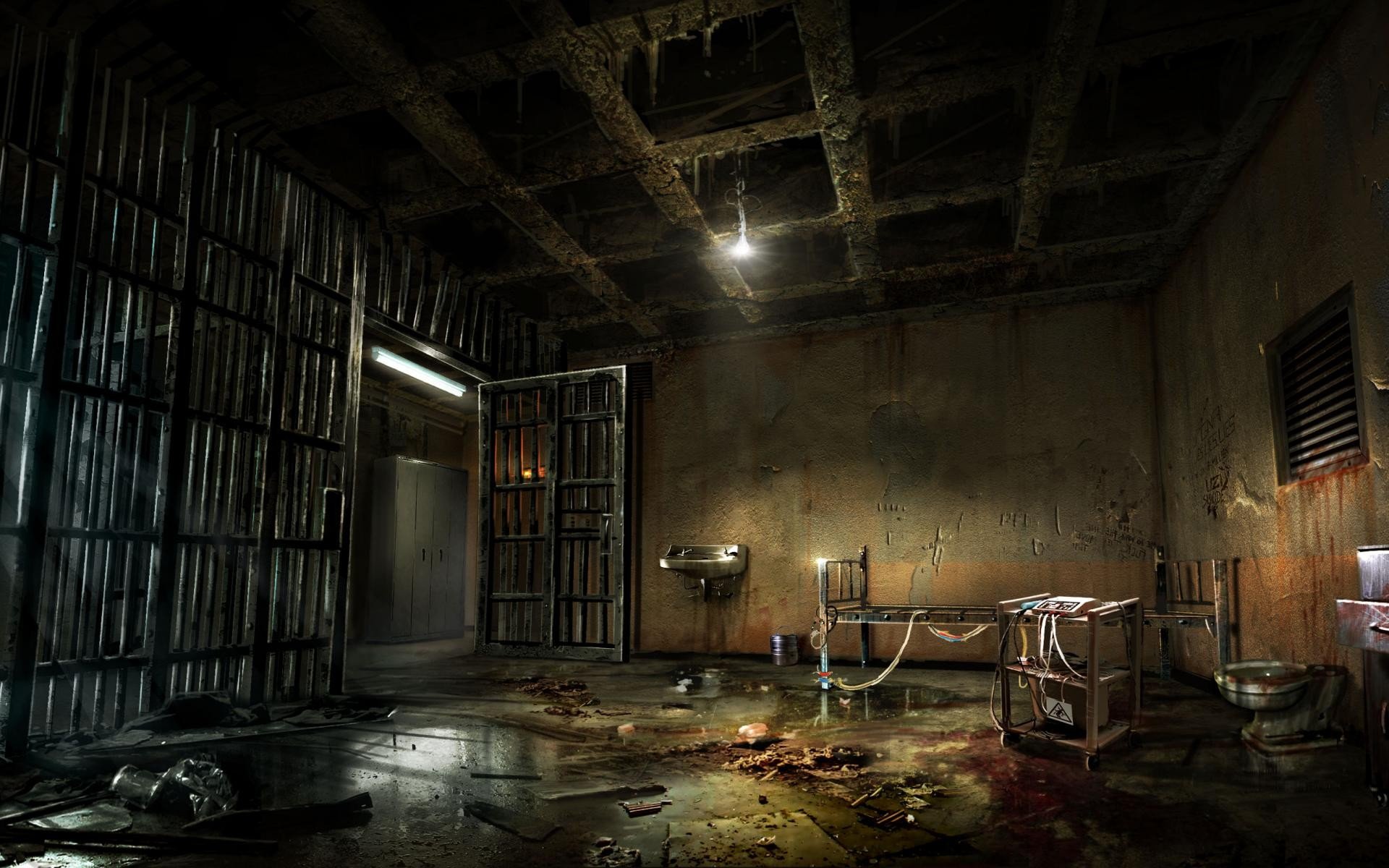 abandoned, Wall, Chair, Cellars, Horror, Room, Video games, Prison Wallpaper HD / Desktop and Mobile Background