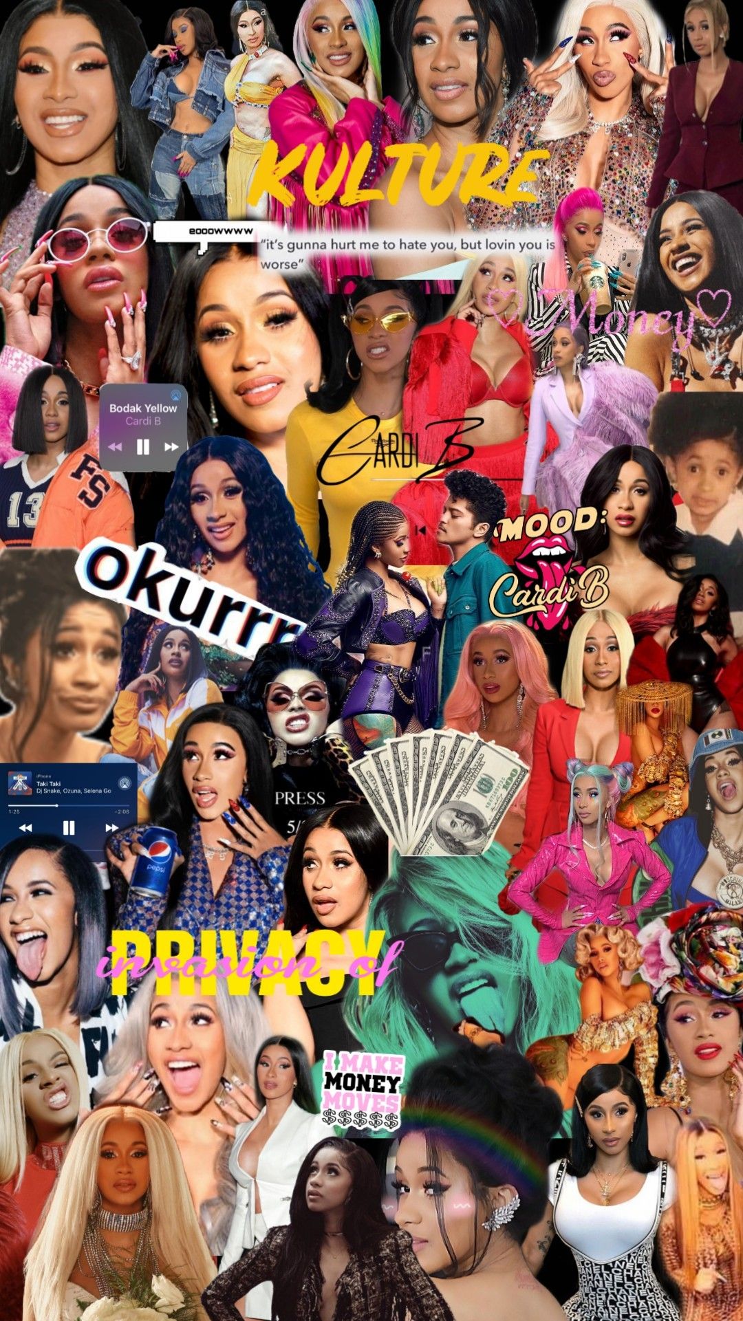 Cardi B Collage Wallpapers Wallpaper Cave