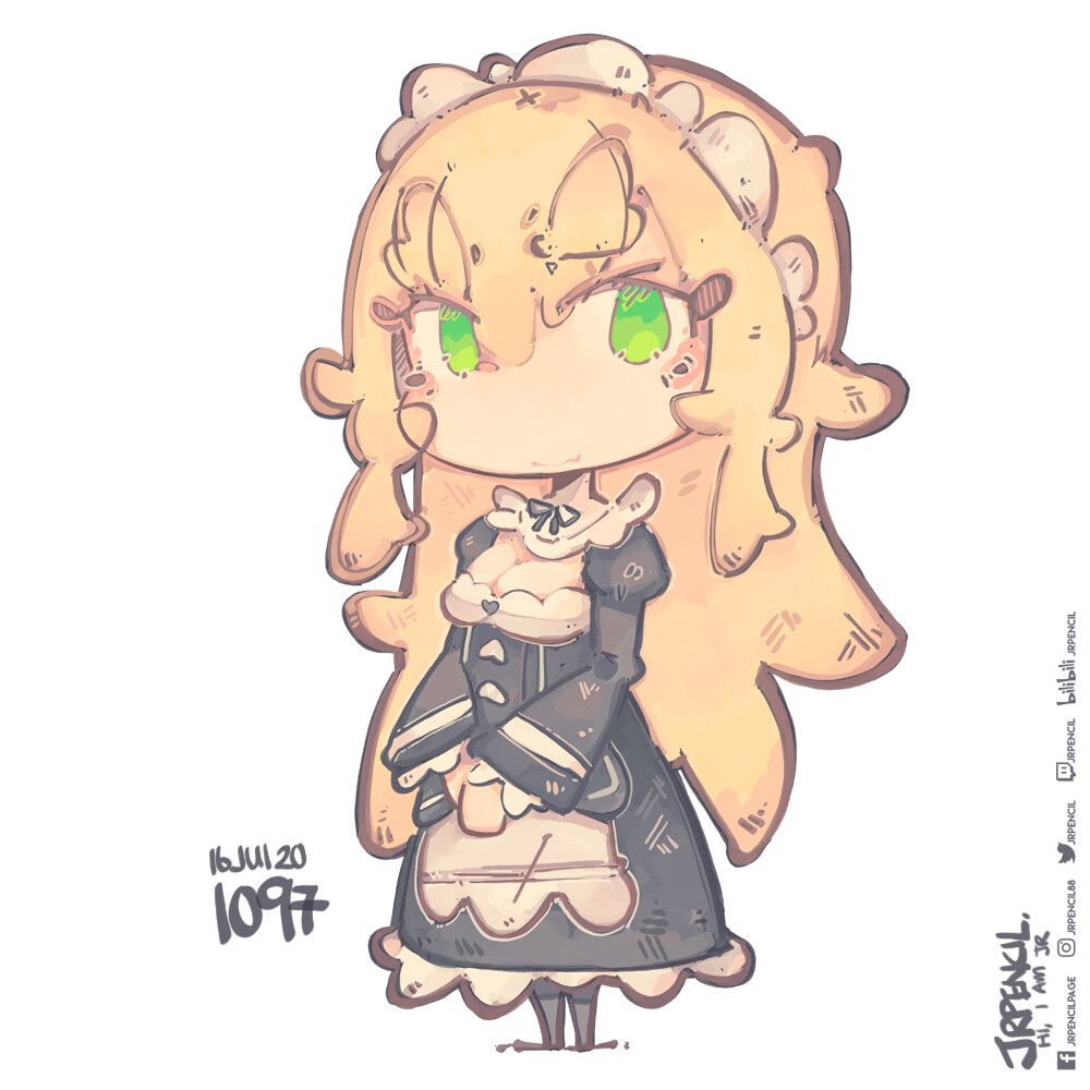 Frederica Baumann Artwork V2JR0E. Chibi Drawings, Anime Chibi, Chibi