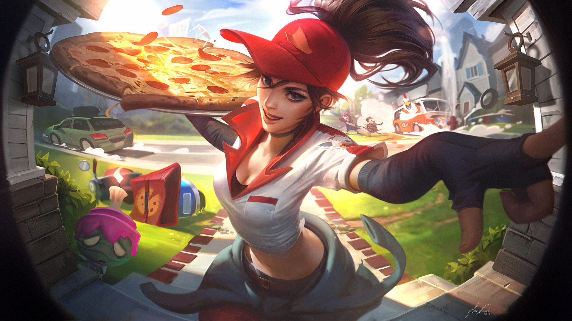 Pizza Delivery Sivir, HD Artist, 4k Wallpaper, Image, Background, Photo and Picture
