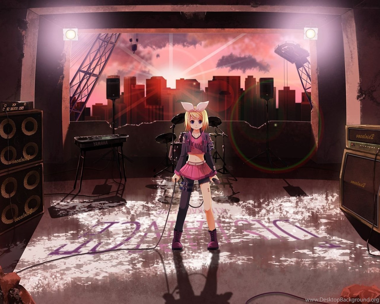 Wallpaper Dj Girl Anime Music Art HD 1680x1050 Desktop Background