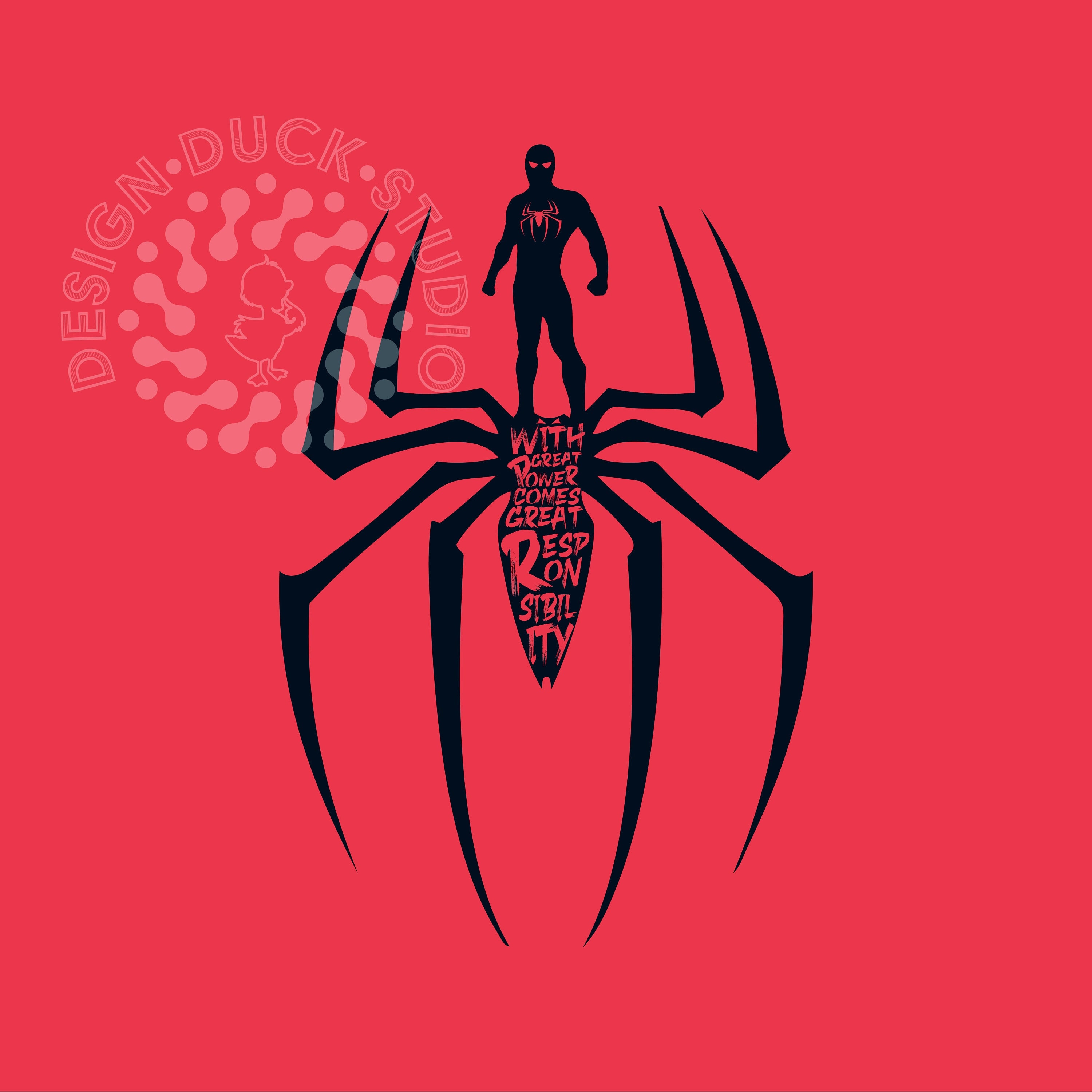 With Great Power Comes Great Responsibility Spider Man Svg