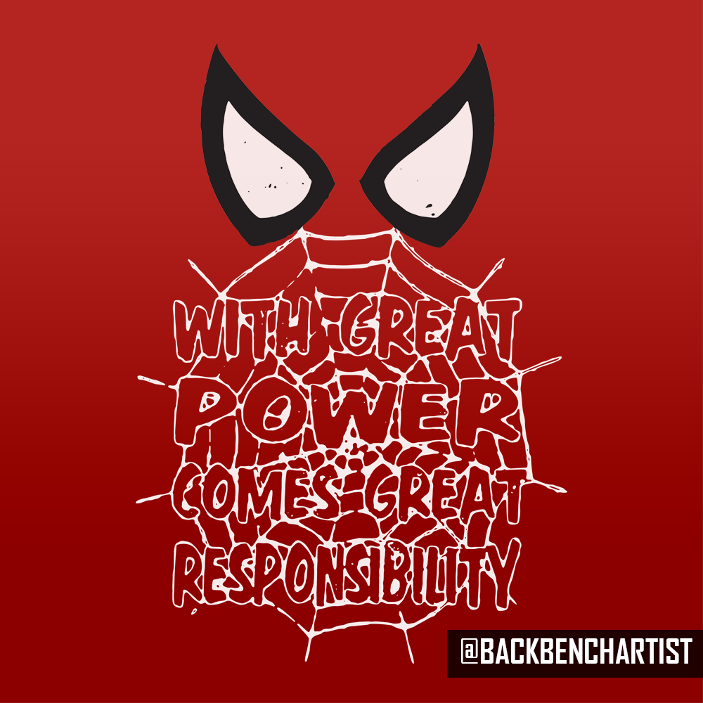 Spider man great power comes great responsibility.. VECTOR ART HD