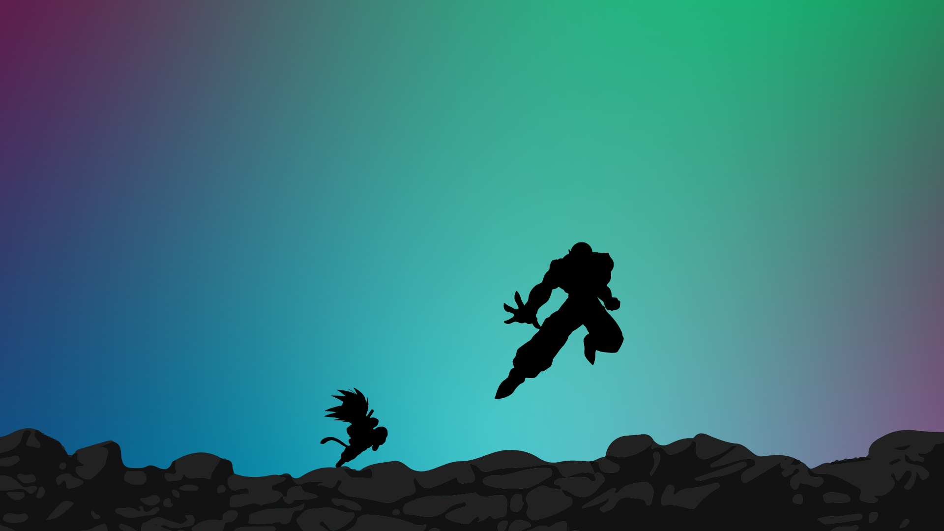 Kid Goku vs. Piccolo Desktop Wallpaper