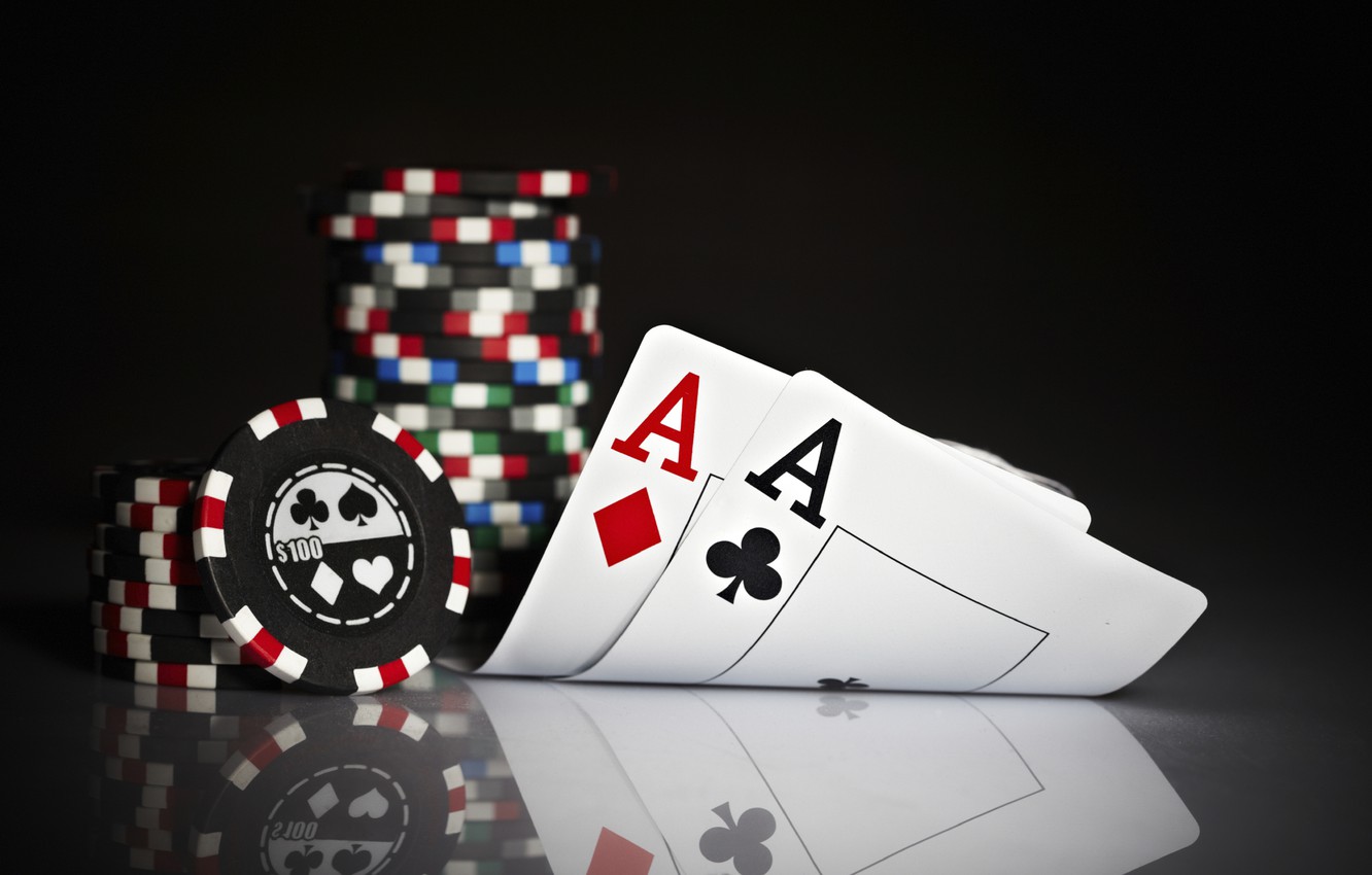 Wallpaper card, chips, poker, aces, poker image for desktop, section игры
