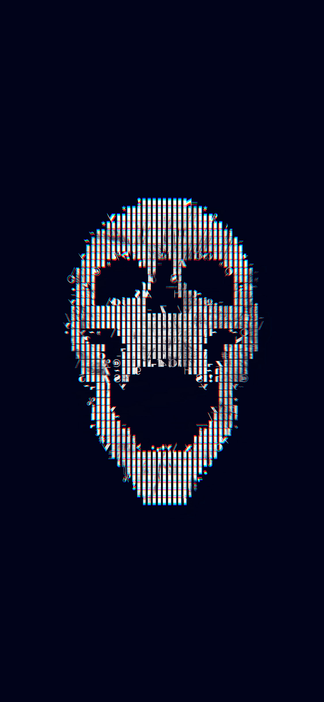 Digital Skull Bw Black Art