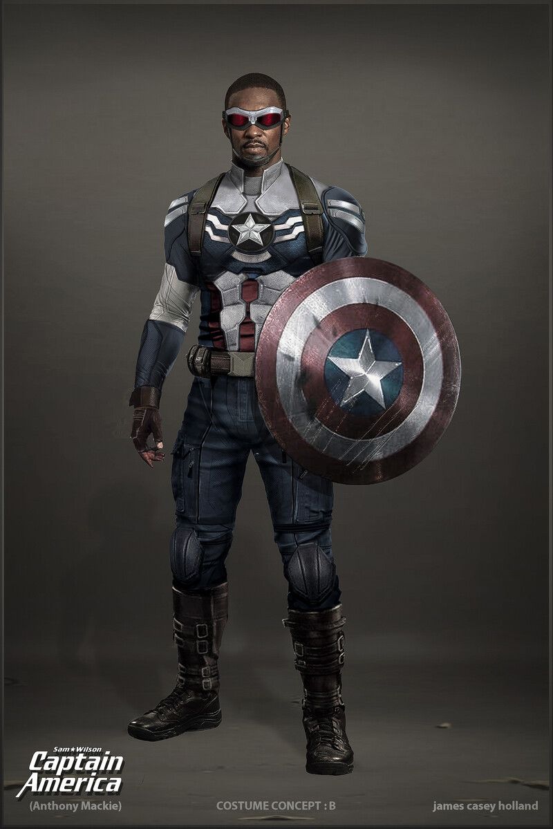 Sam Wilson Captain America Fan Art by james casey holland, James Casey Holl. Captain america costume, Captain america cosplay, Marvel captain america