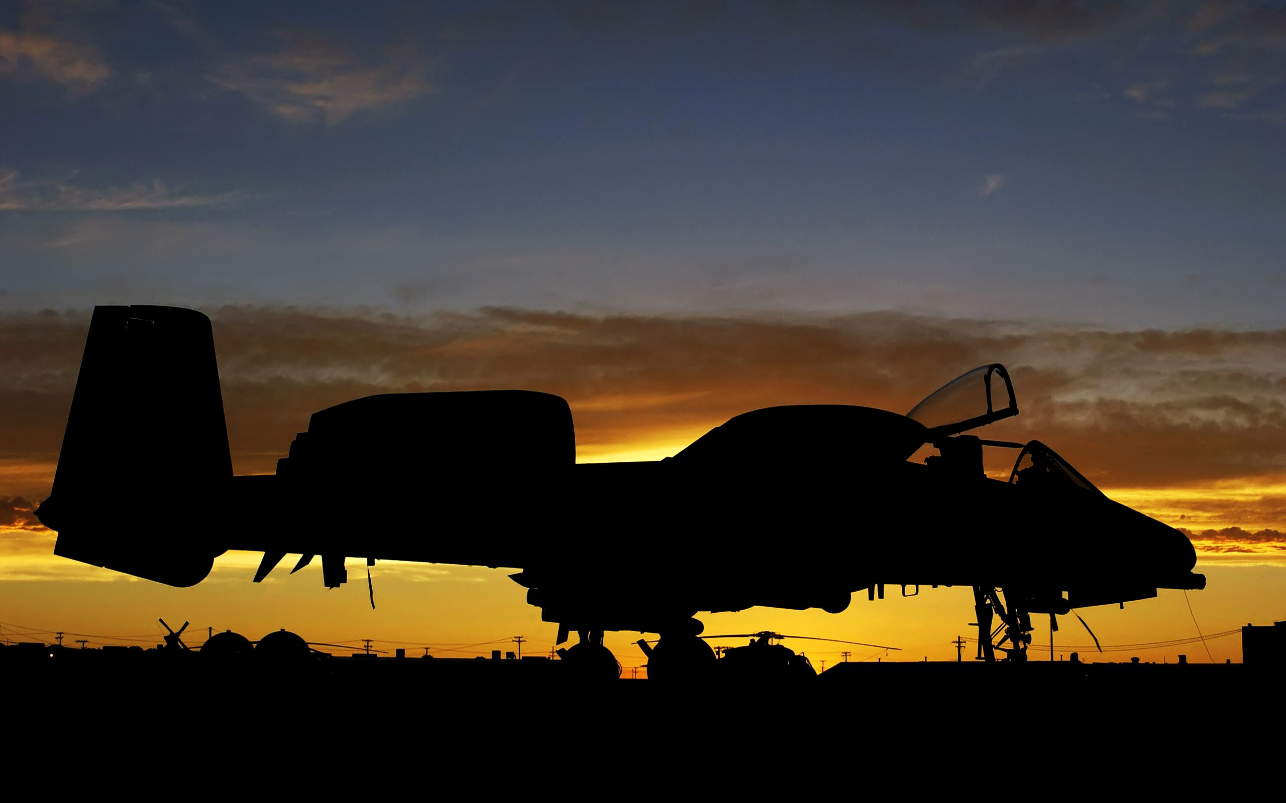 A 10 Thunderbolt II Aircraft Military Sunrise United States Air Force