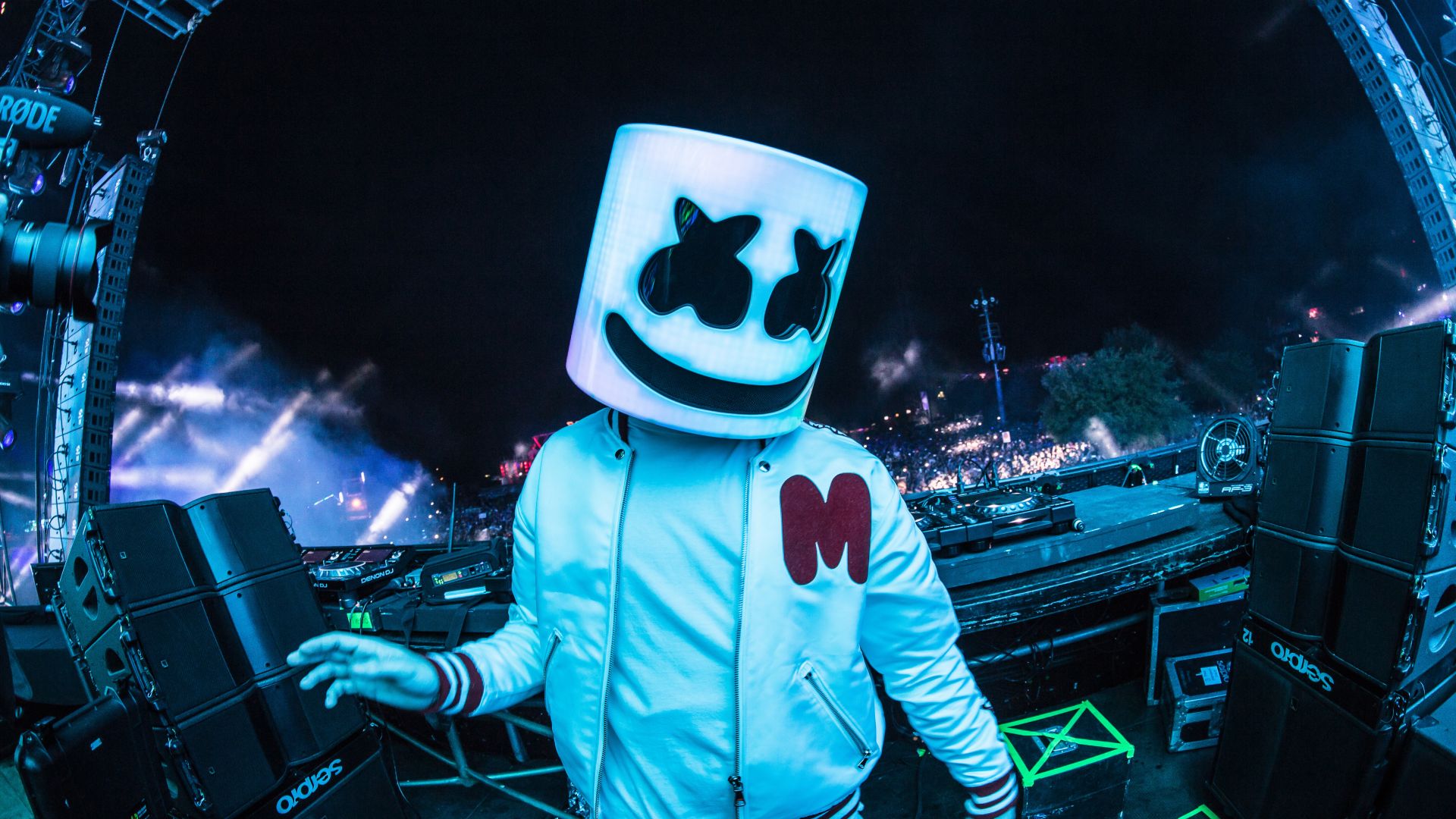 Marshmello, dj, musician, 2018, live performance wallpaper, HD image, picture, background, 4bf882