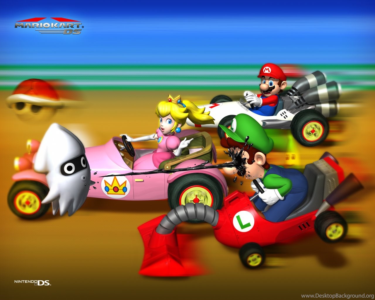 Mario Kart DS Wallpaper Desktop Background