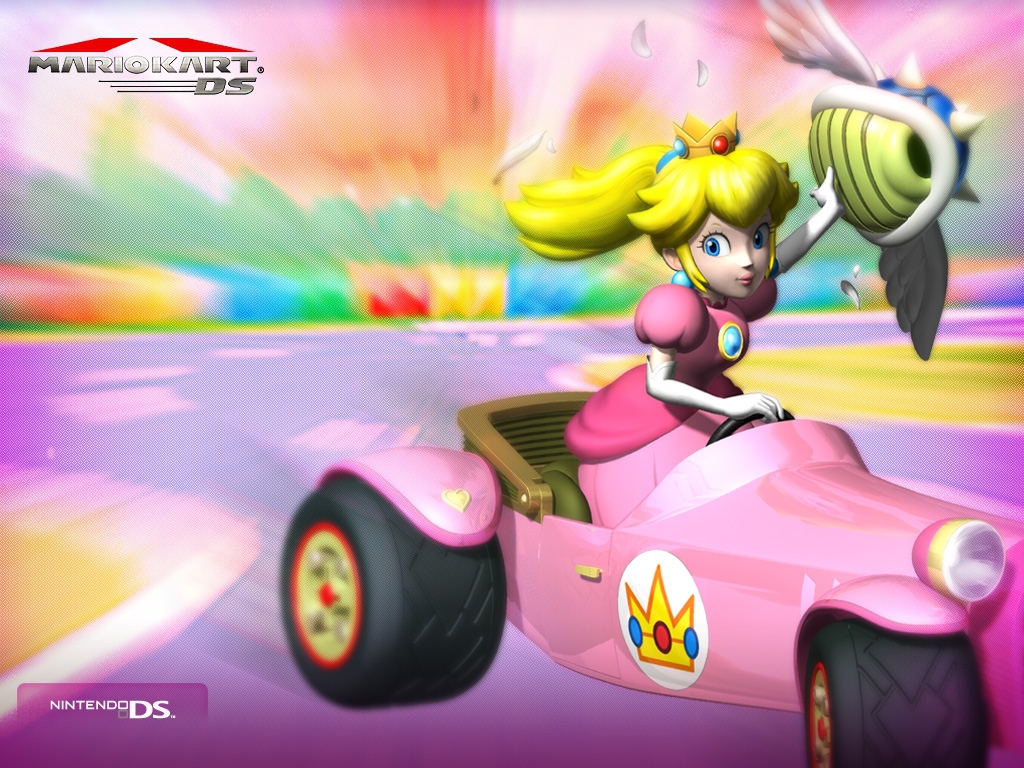 crown mario Mariokart DS princess peach wallpaper