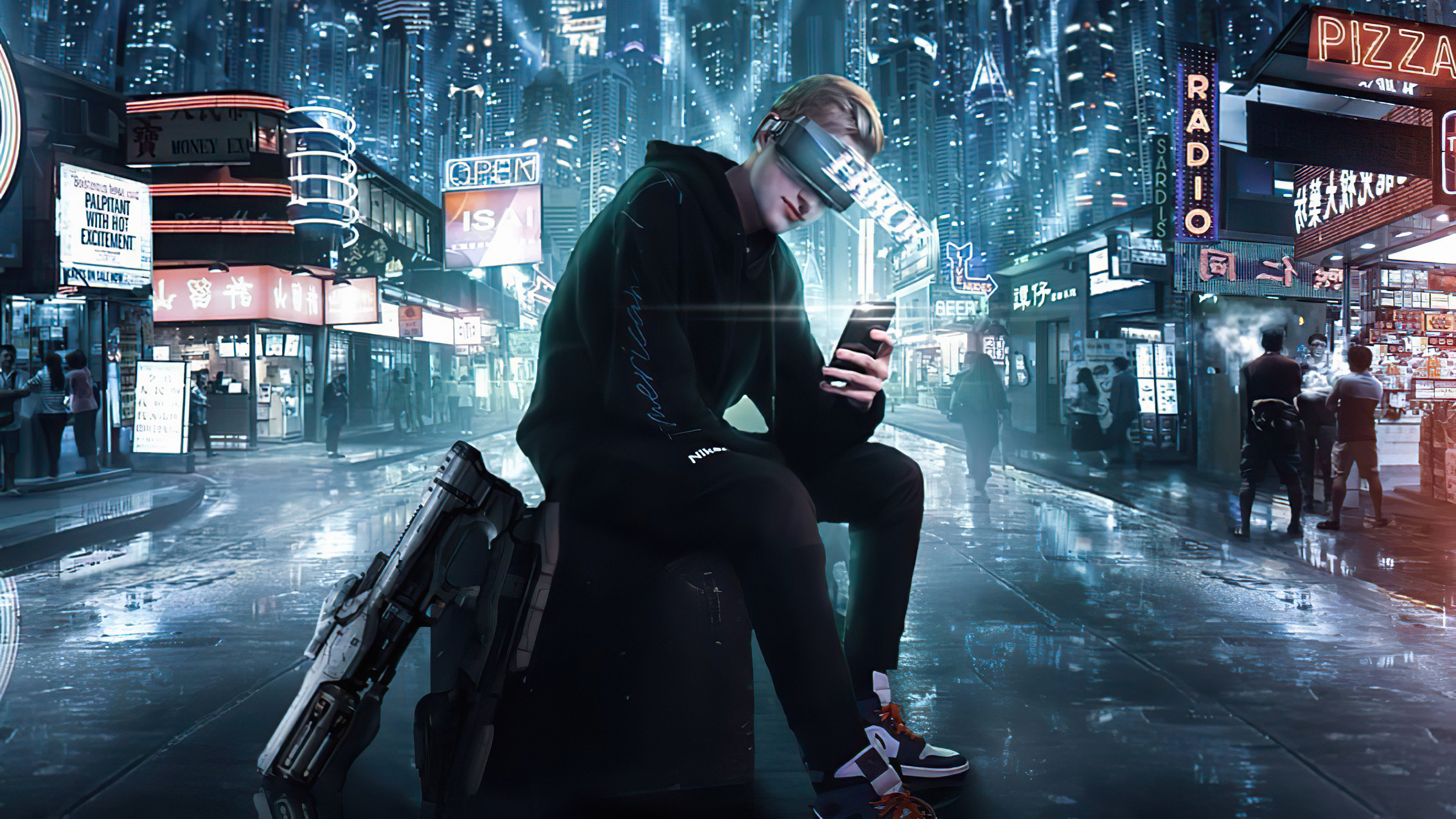 Error In City Cyberpunk Boy 4k, HD Artist, 4k Wallpaper, Image, Background, Photo and Picture