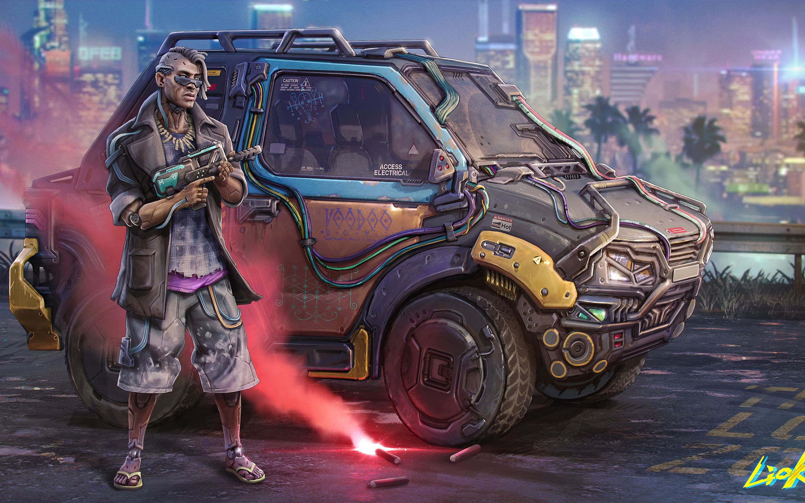 voodoo boy cyberpunk 2077 5k MacBook Air Wallpaper Download