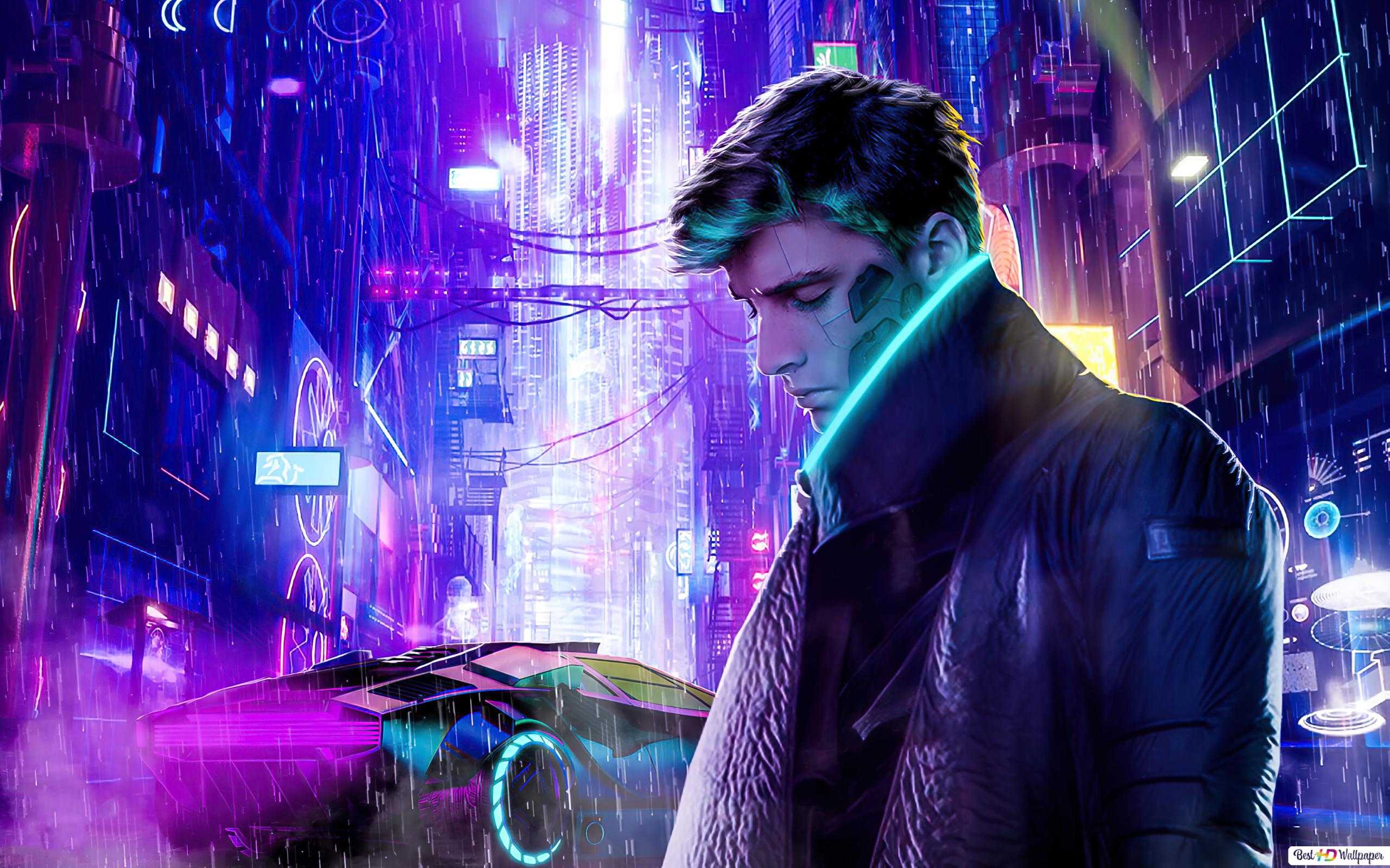Cyberpunk 2077' Video Game (Cyborg Boy) HD wallpaper download 2077 wallpaper