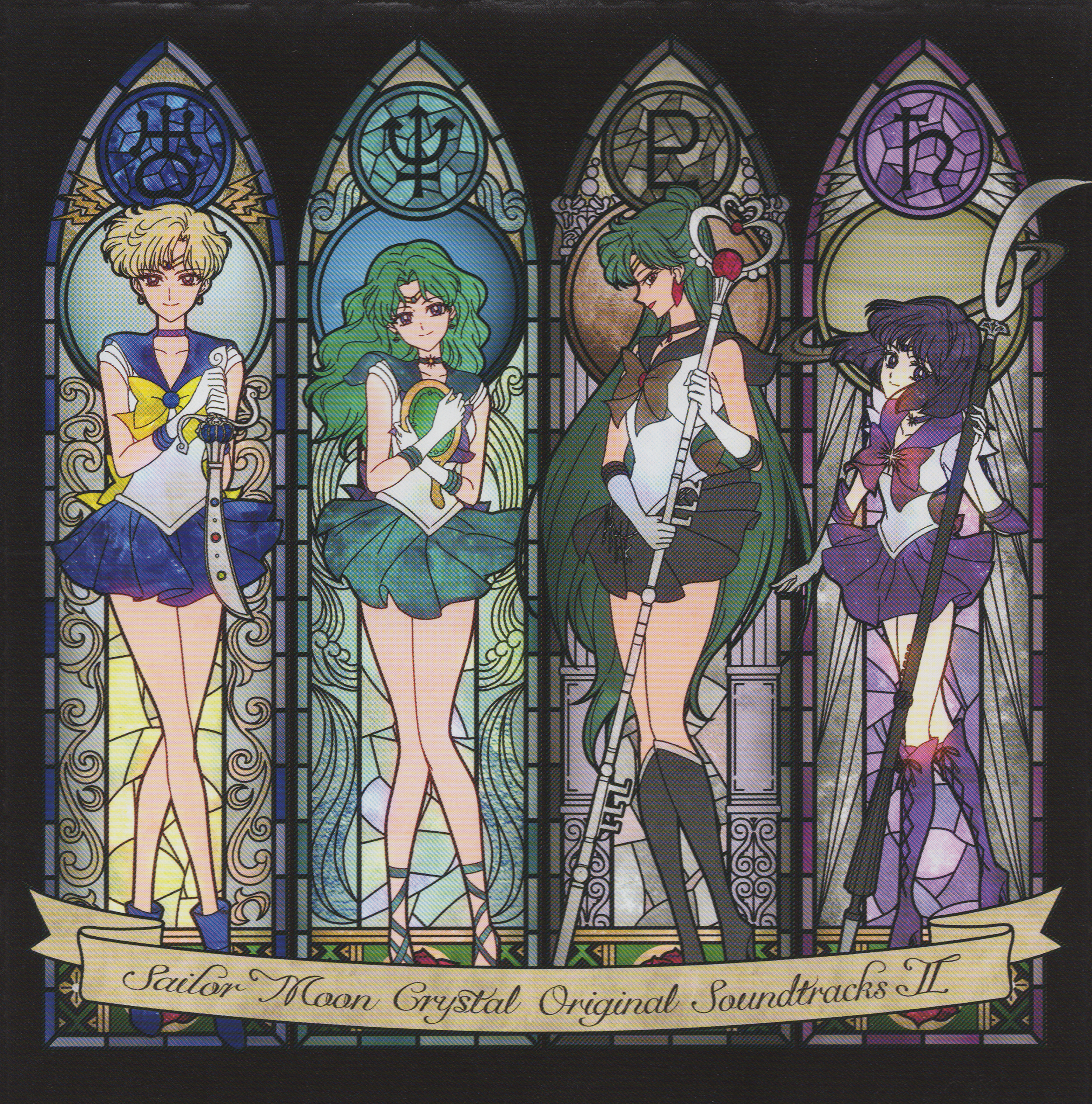 Wallpaper, Sailor Uranus, Sailor Neptune, Sailor Pluto, sailor saturn, Sailor Moon, anime girls 2500x2527