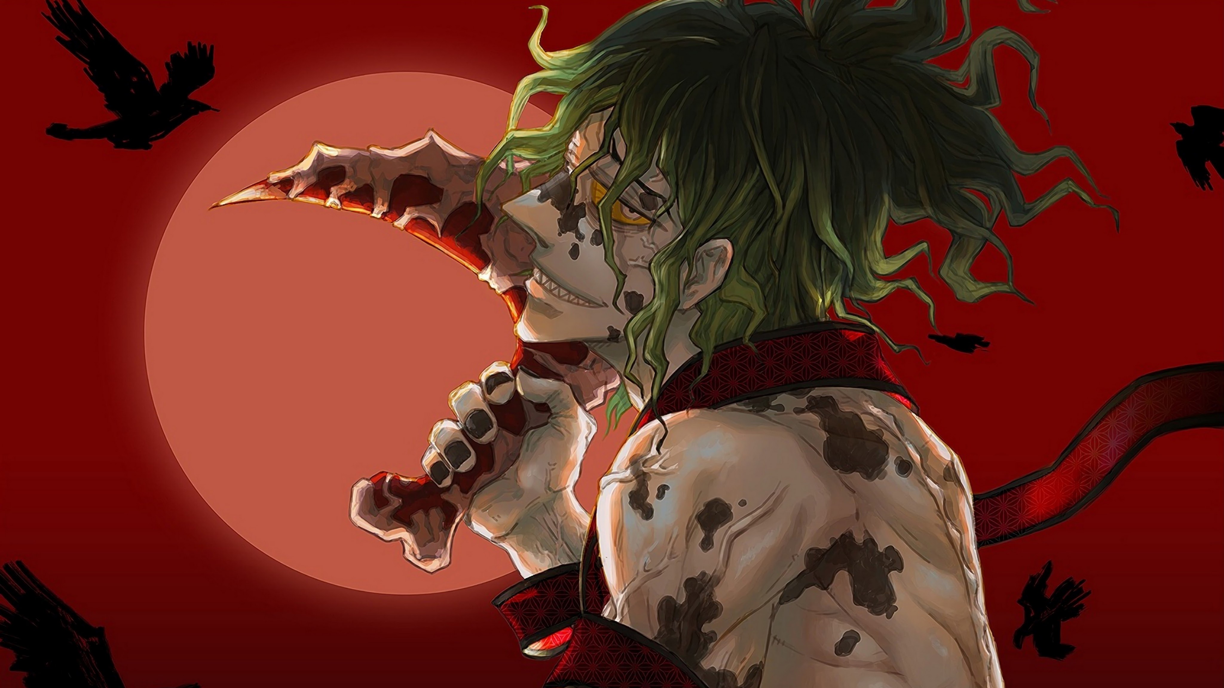 Gyutaro Kimetsu no Yaiba 4K Wallpaper