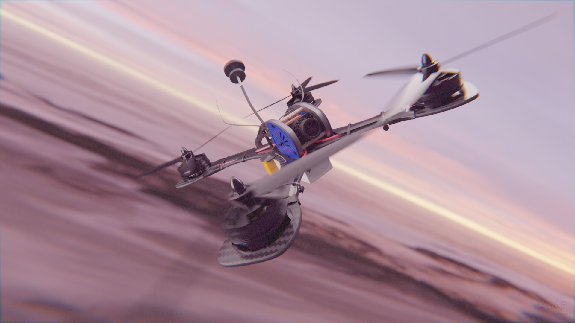 Realitic Racing Drone, Johannes Hartig
