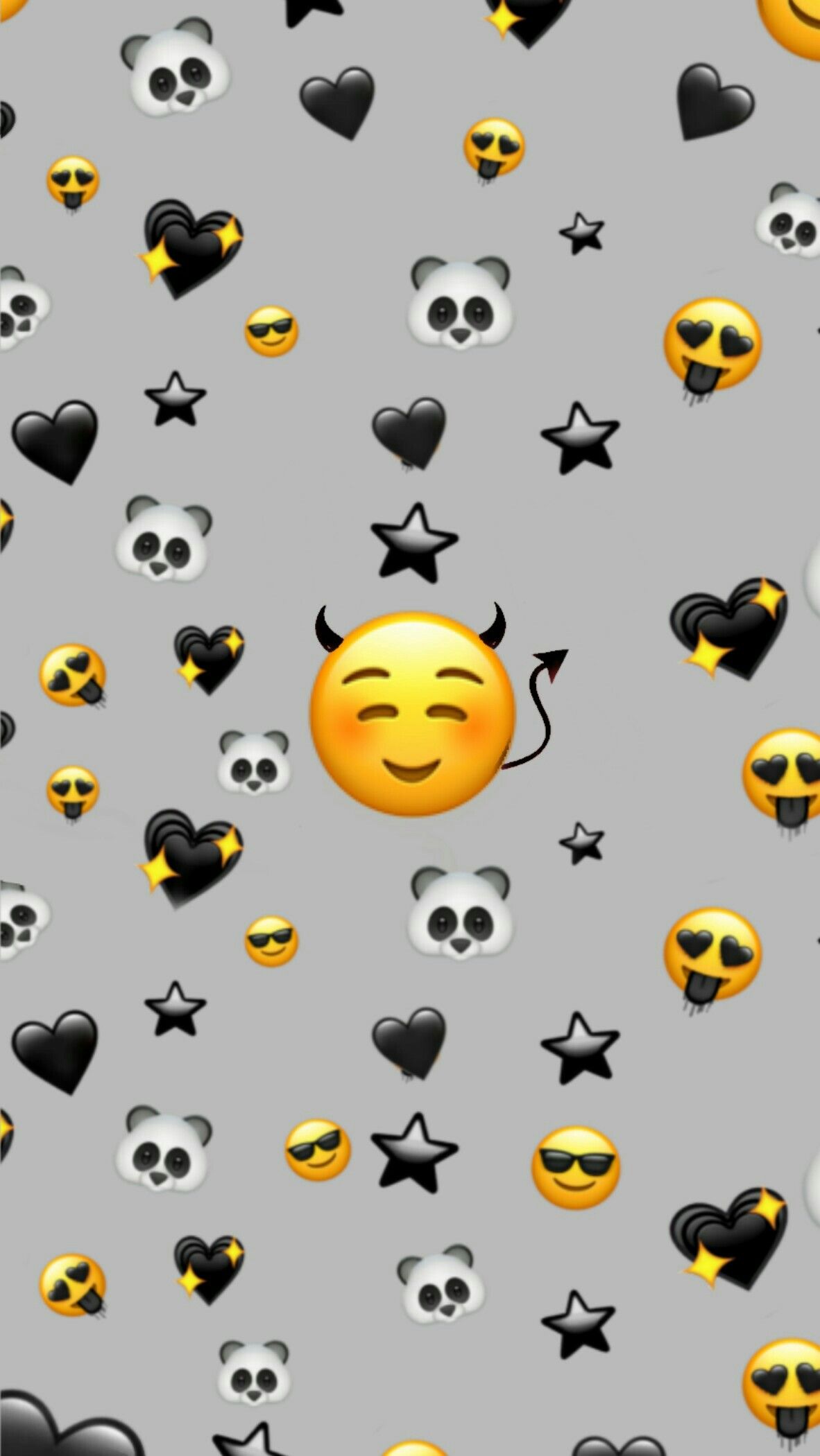 Black emoji deals wallpaper