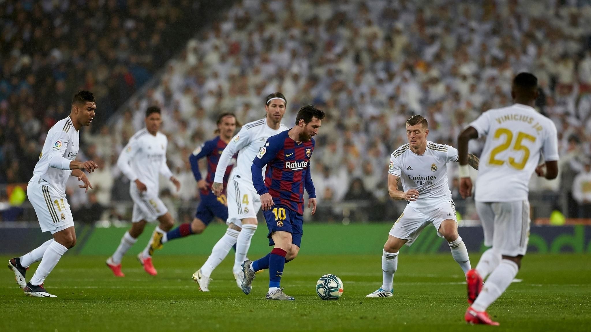 Leo Messi. Barcelona vs Real Madrid, 2020. Leo messi, Messi, Soccer stars