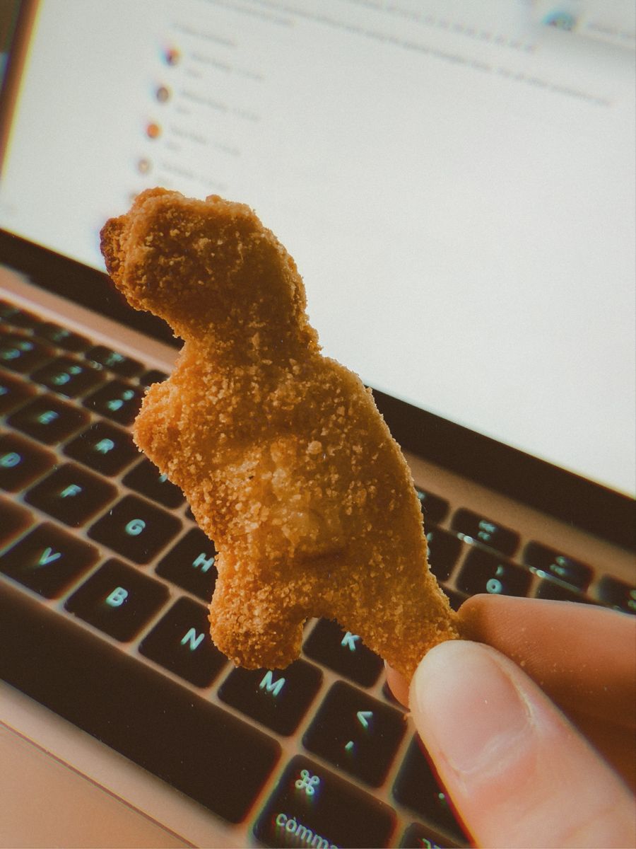 aesthetic photo- Dino chicken nugget. Dino chicken nuggets, Dino chicken nuggets aesthetic, Chicken nuggets