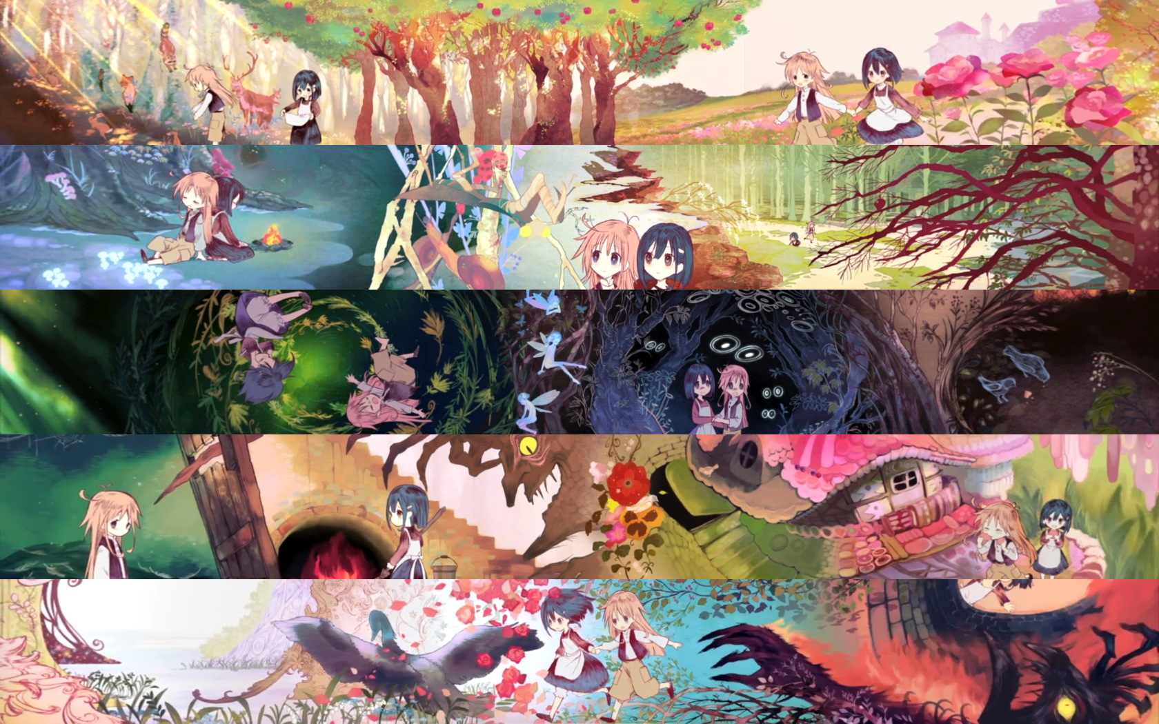 Wallpaper I Made From The Flip Flappers ED [1680 X 1050 Version], R Flip_Flappers