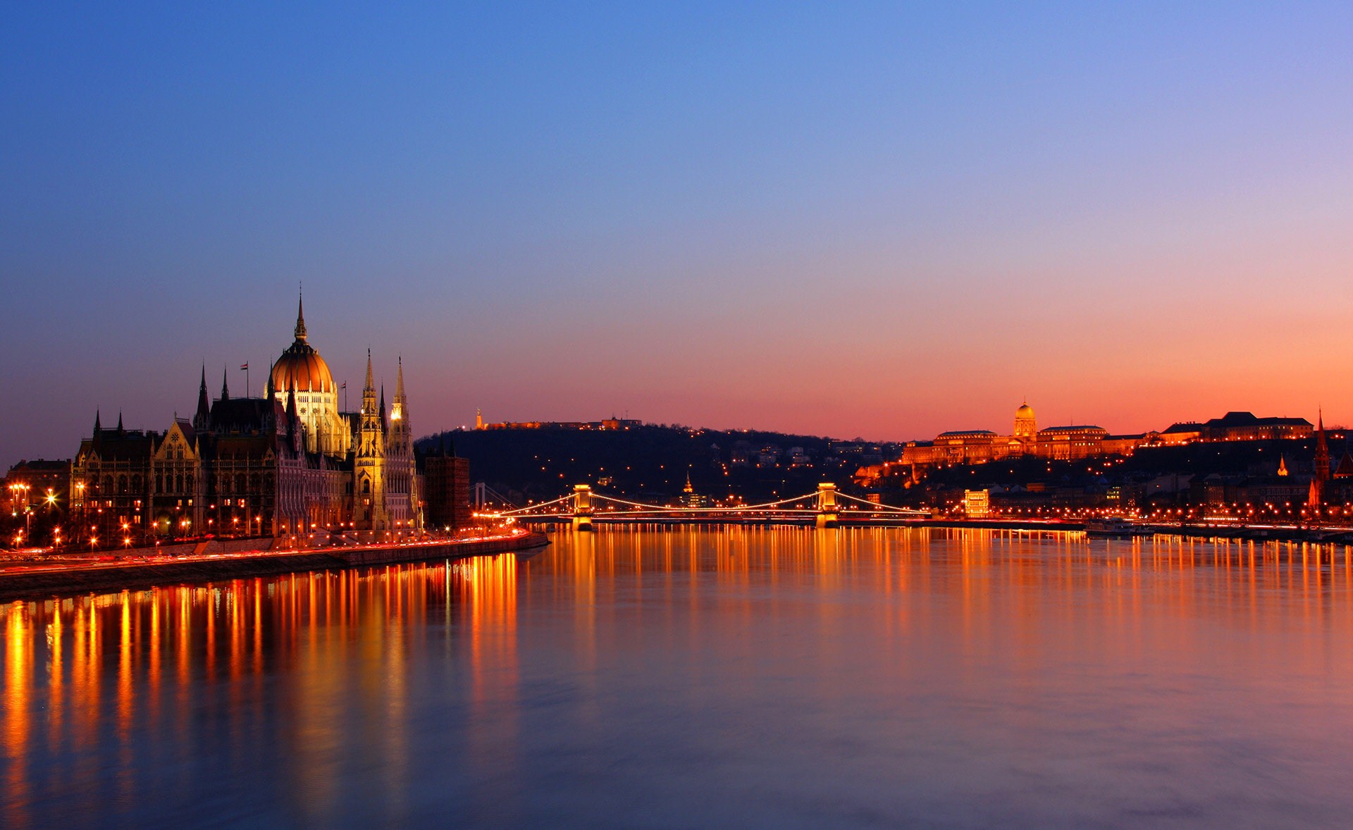 Budapest HD Wallpaper Danube At Night