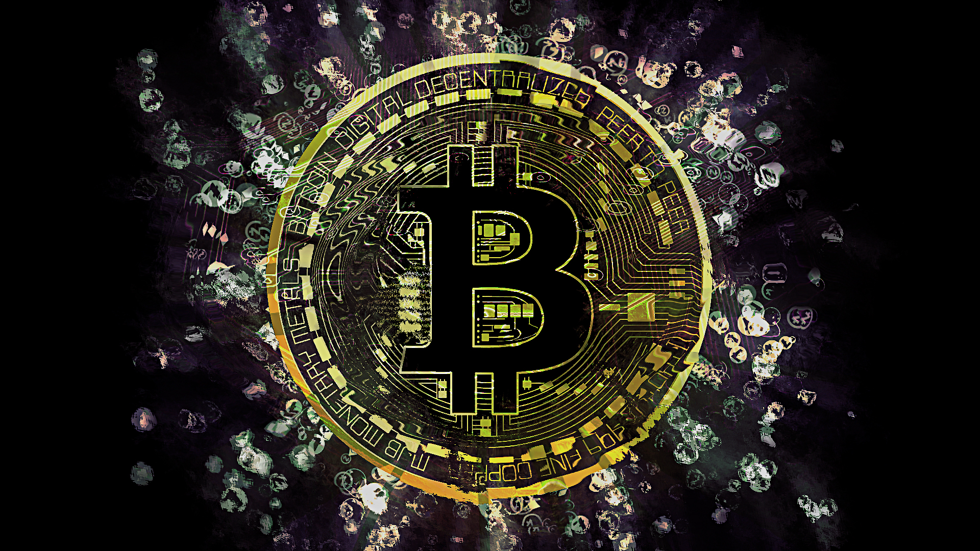 Wallpaper, Bitcoin, cryptocurrency 1920x1080
