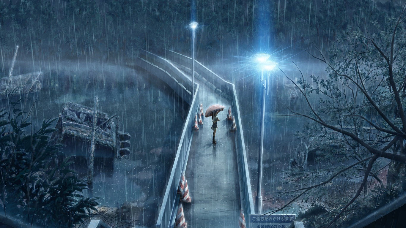 desktop rain wallpaper