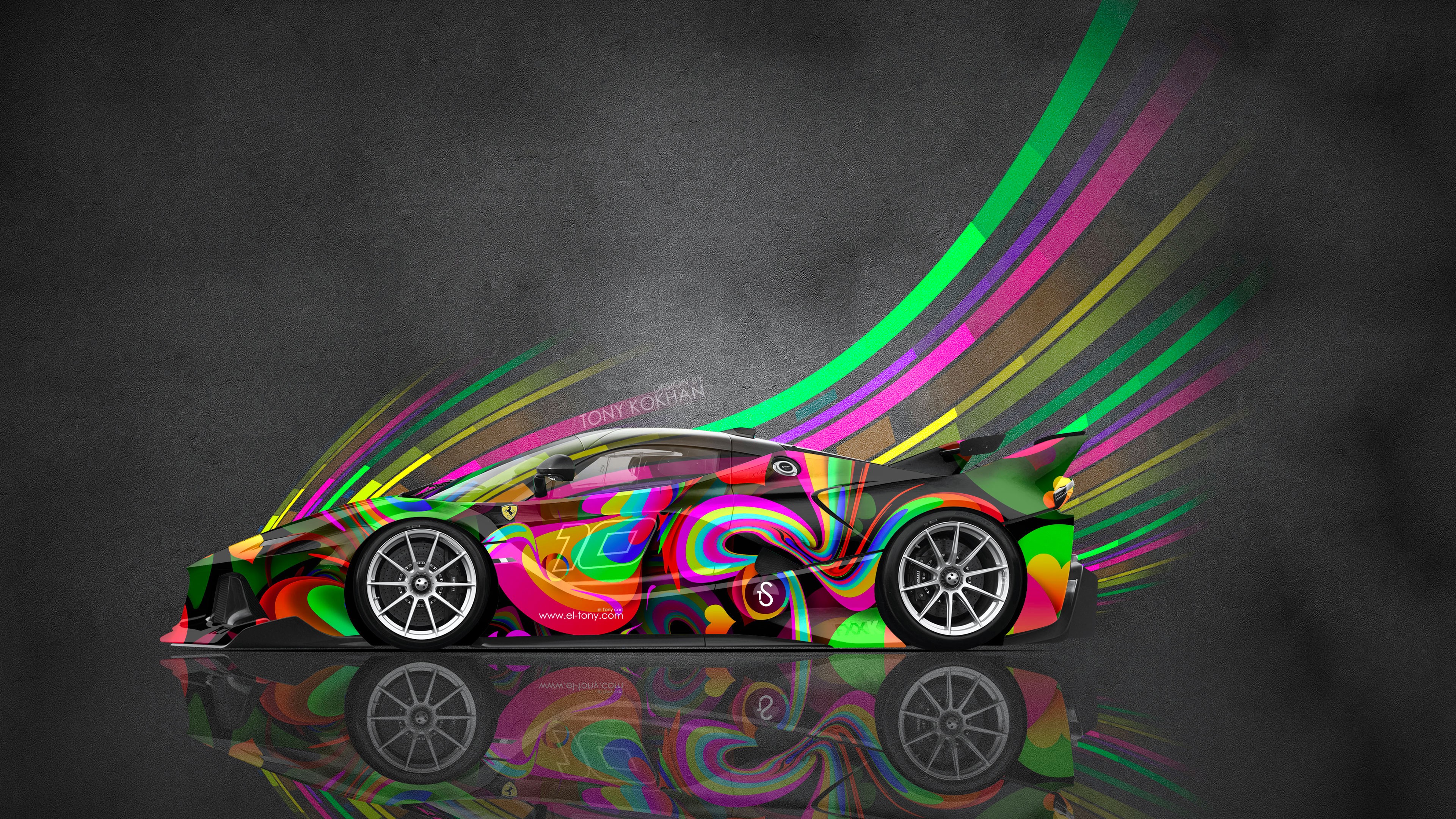 Super Car, Tony Kokhan, Colorful, Ferrari Wallpaper HD / Desktop and Mobile Background