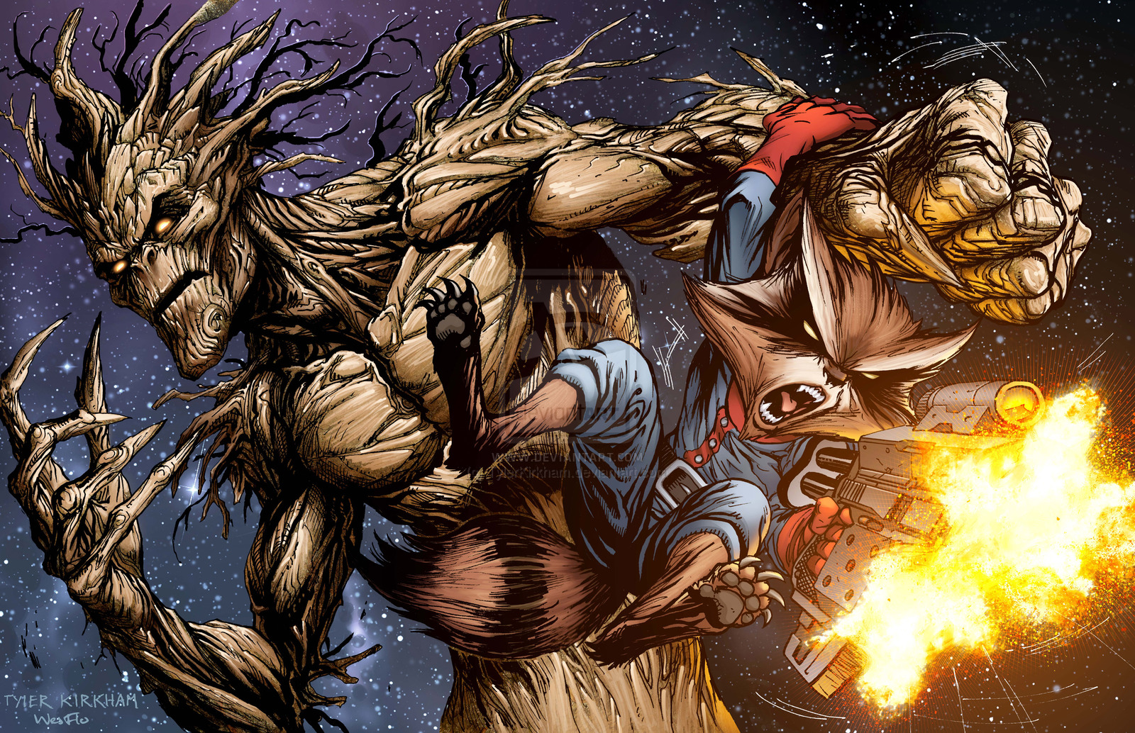 Free download Rocket Raccoon and Groot by TylerKirkham [1600x1034] for your Desktop, Mobile & Tablet. Explore Rocket Raccoon Wallpaper. HD Rocket Raccoon Wallpaper, Rocket and Groot Wallpaper, Guardians of