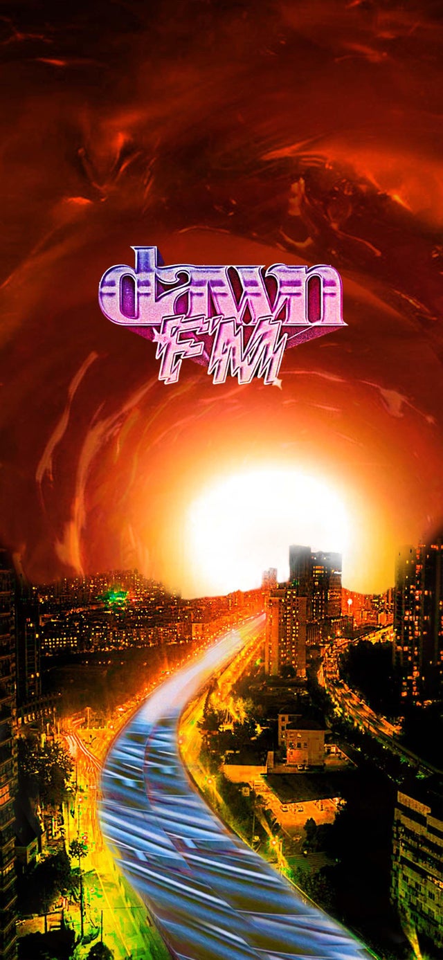 Dawn FM is full of vibes, so I made a wallpaper to match that energy