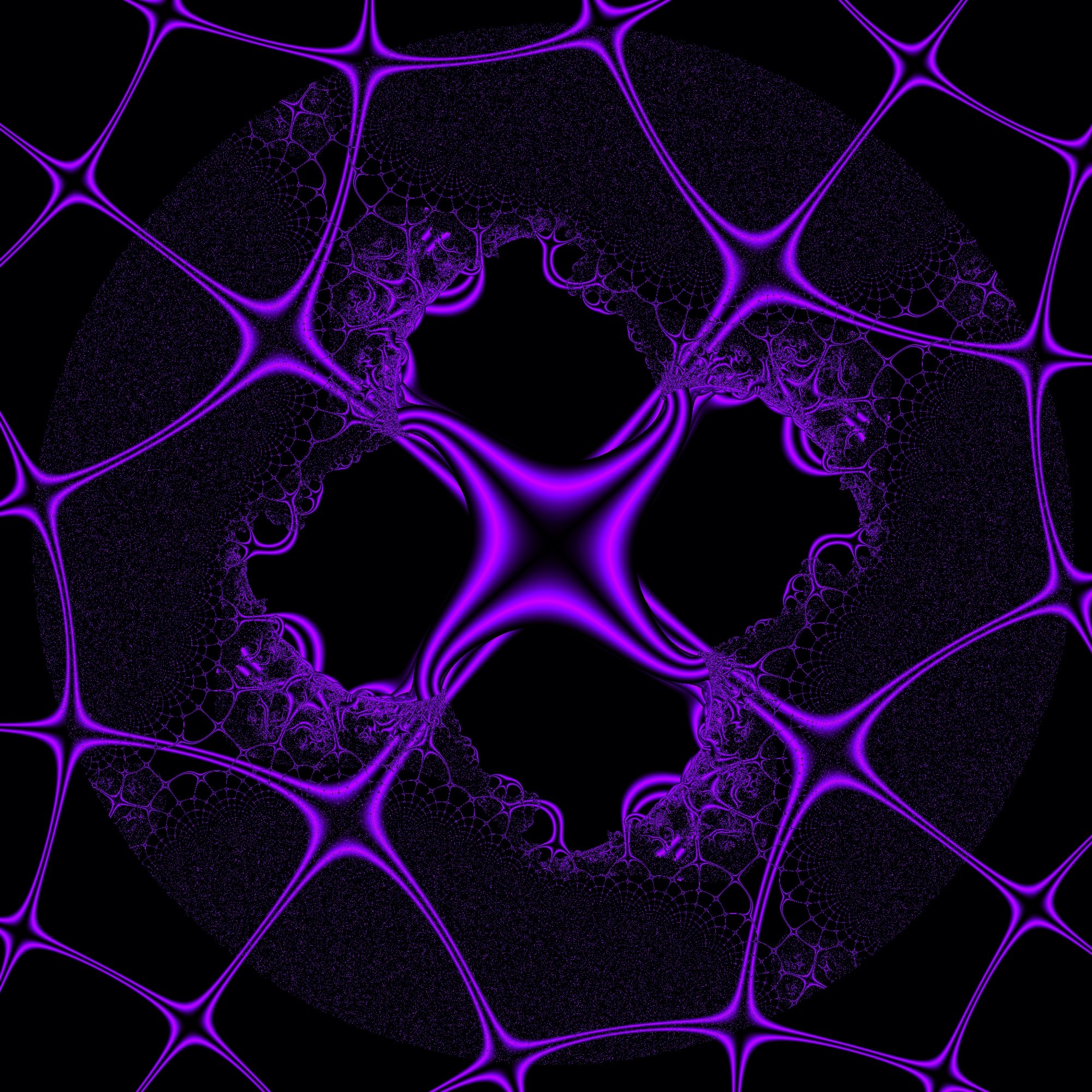 Download wallpaper 2000x2000 fractal, mesh, violet, patterns HD background