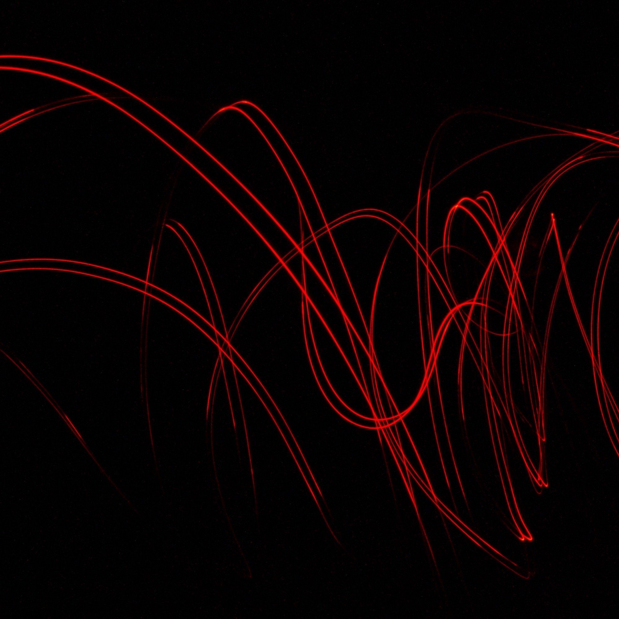 Red Lines, Black Background Wallpaper 2000 X 2000