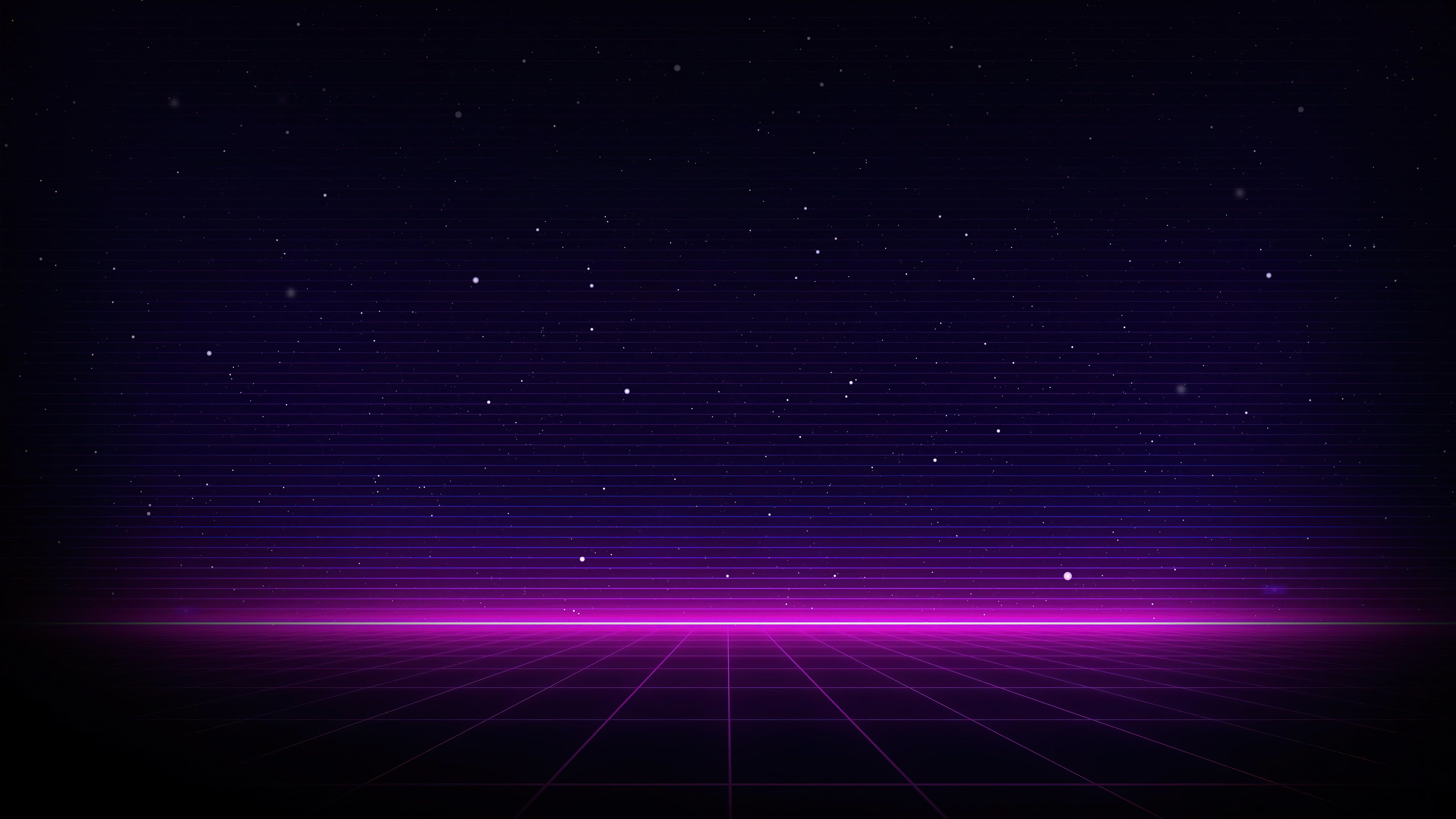 Outrun Wallpapers 4K, Neon, Dark background, Purple, Abstract.